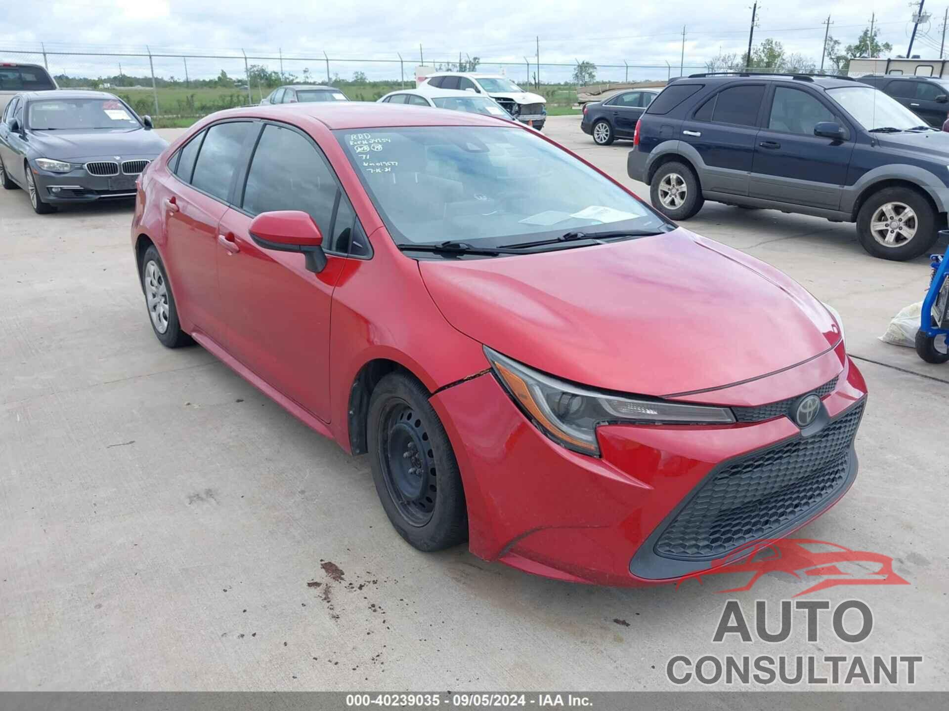 TOYOTA COROLLA 2020 - JTDEPRAEXLJ019637