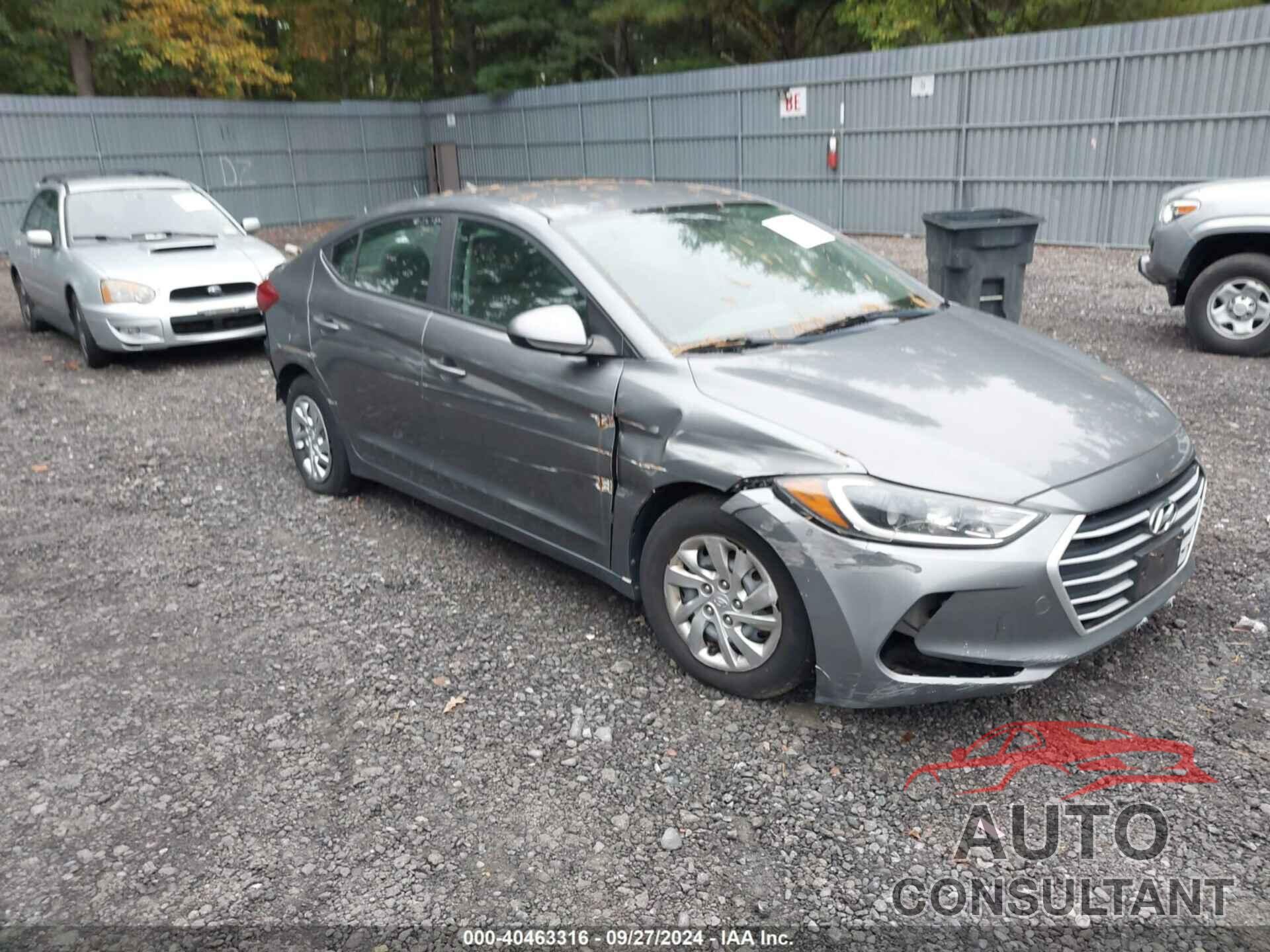 HYUNDAI ELANTRA 2017 - KMHD74LFXHU152713