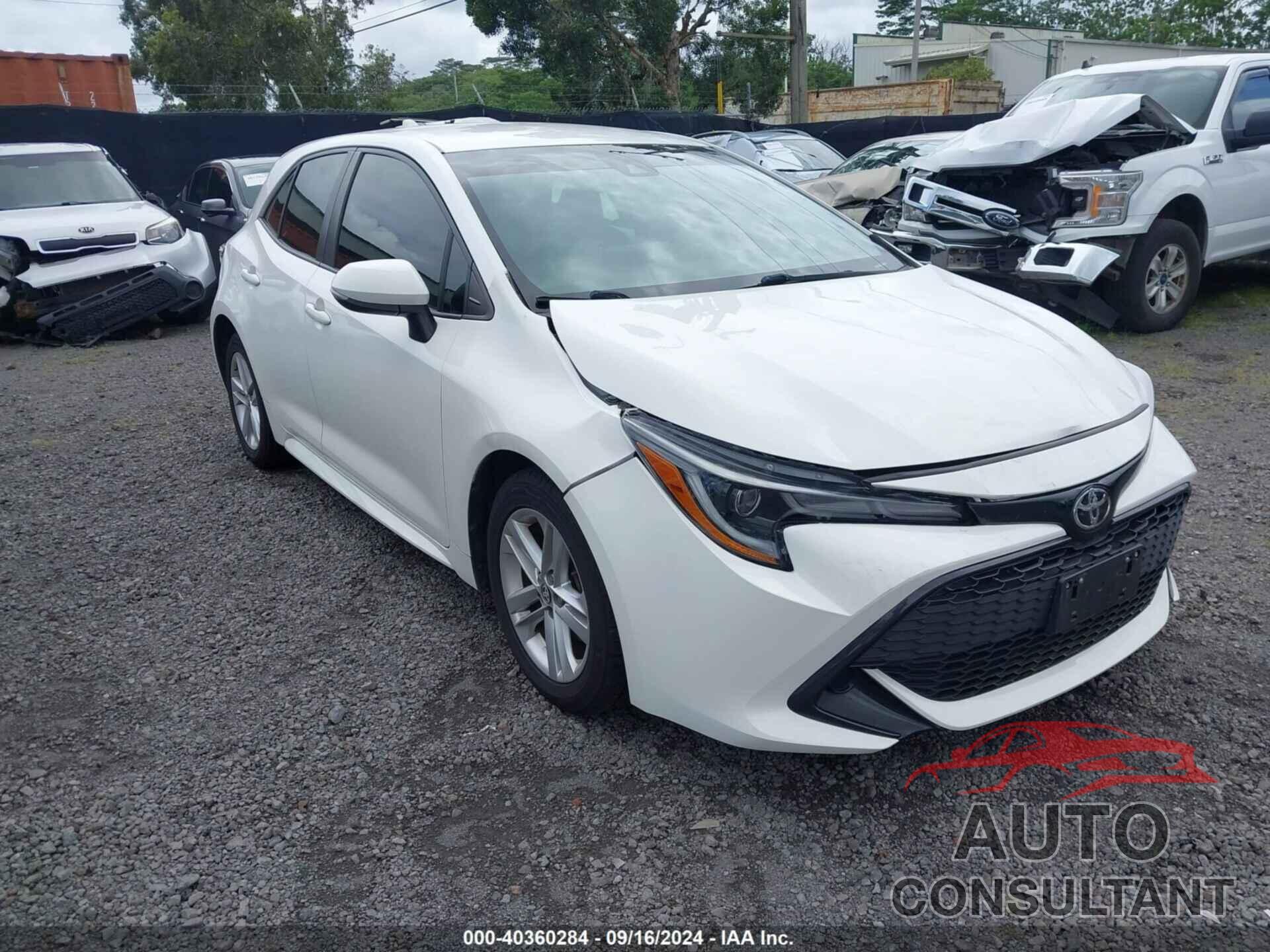 TOYOTA COROLLA 2019 - JTNK4RBE4K3041349