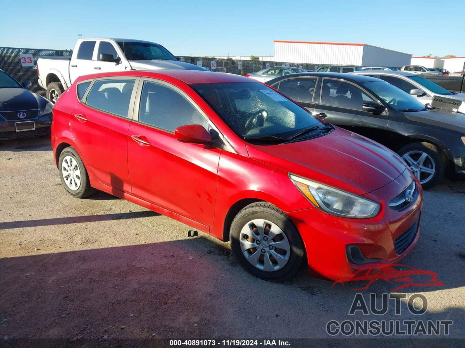 HYUNDAI ACCENT 2016 - KMHCT5AE3GU274593