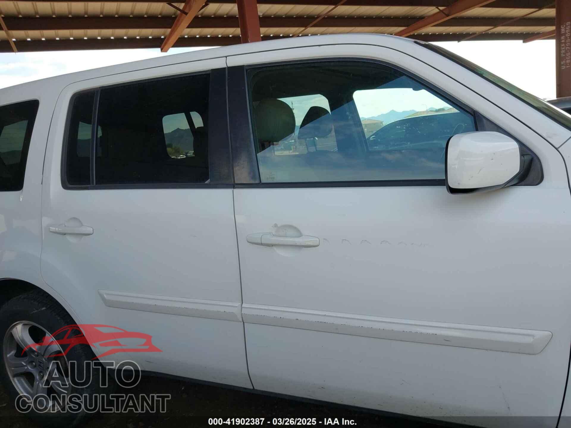HONDA PILOT 2012 - 5FNYF3H45CB031857