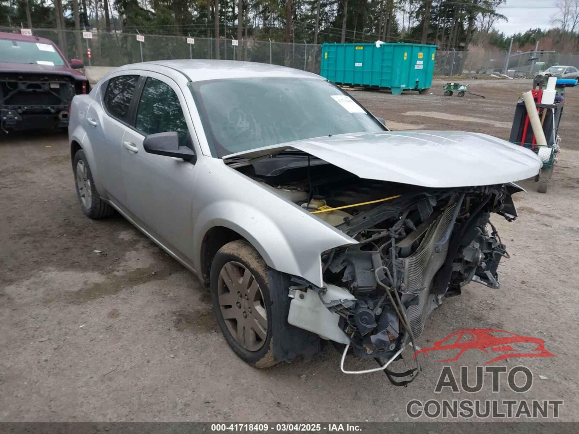 DODGE AVENGER 2012 - 1C3CDZAB0CN102206
