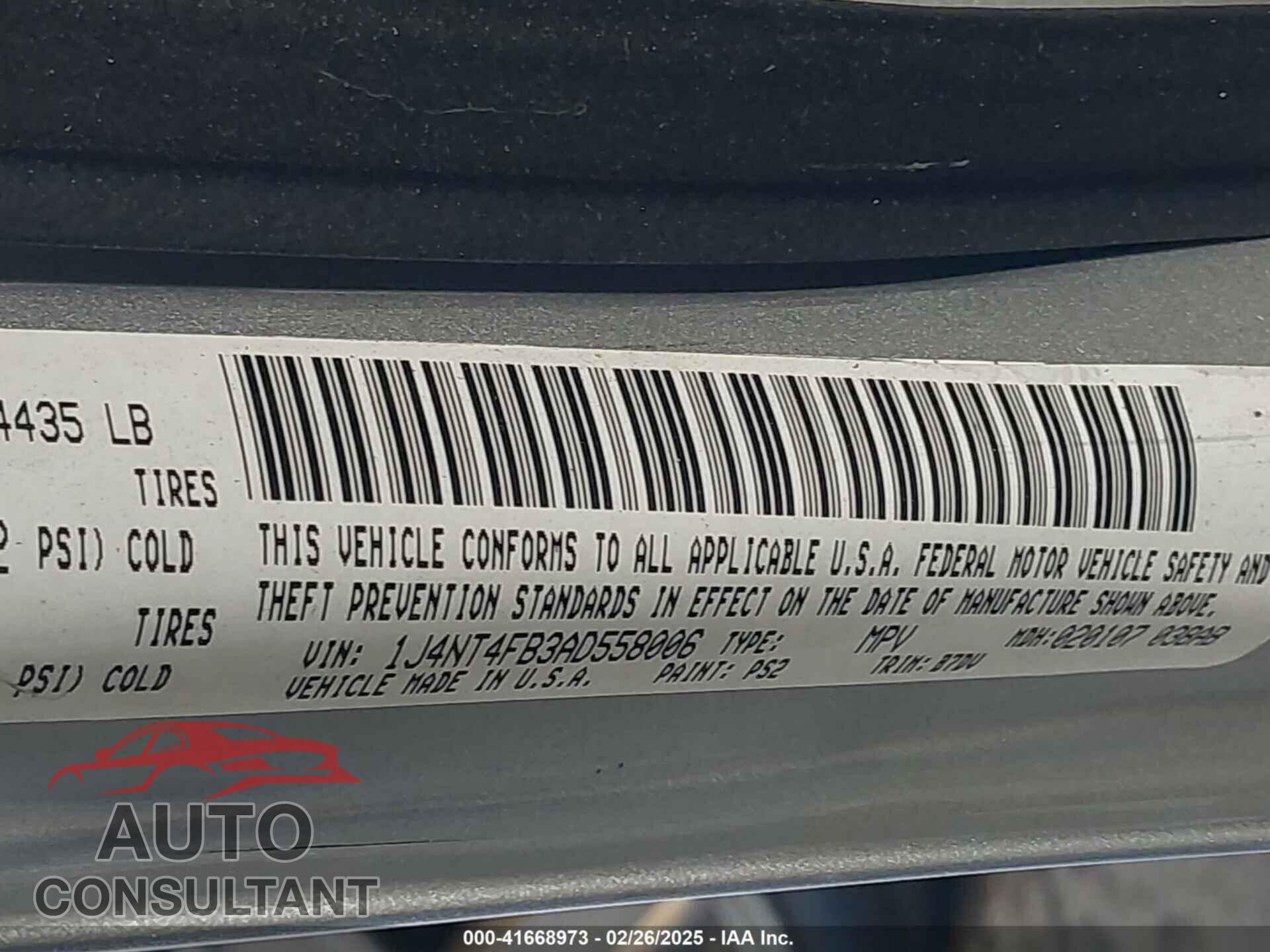 JEEP COMPASS 2010 - 1J4NT4FB3AD558006