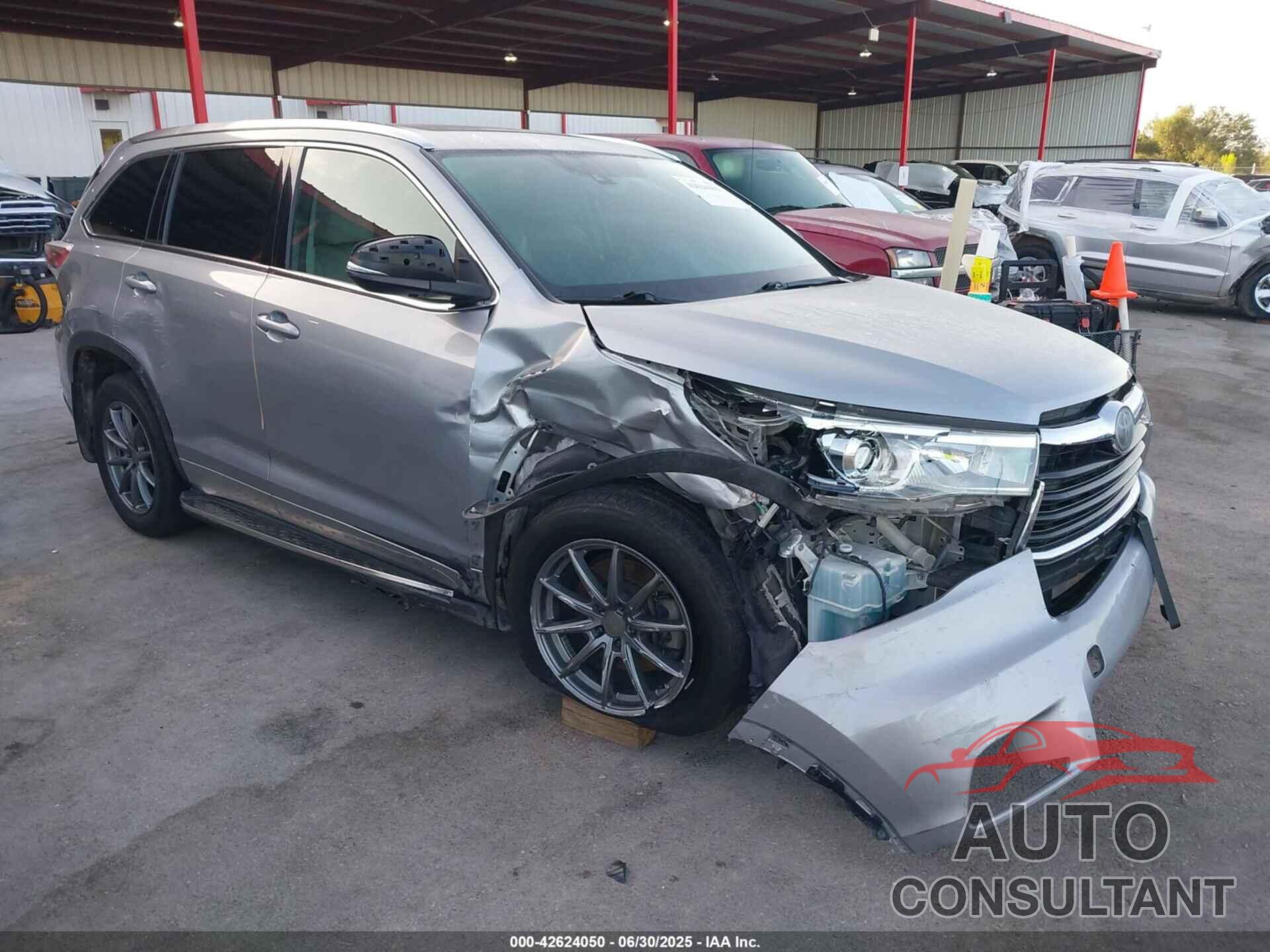 TOYOTA HIGHLANDER 2016 - 5TDYKRFH7GS138723