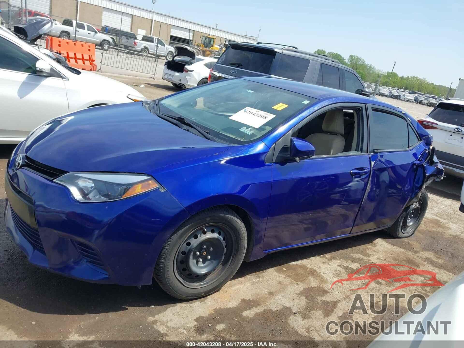 TOYOTA COROLLA 2016 - 5YFBURHE3GP381229