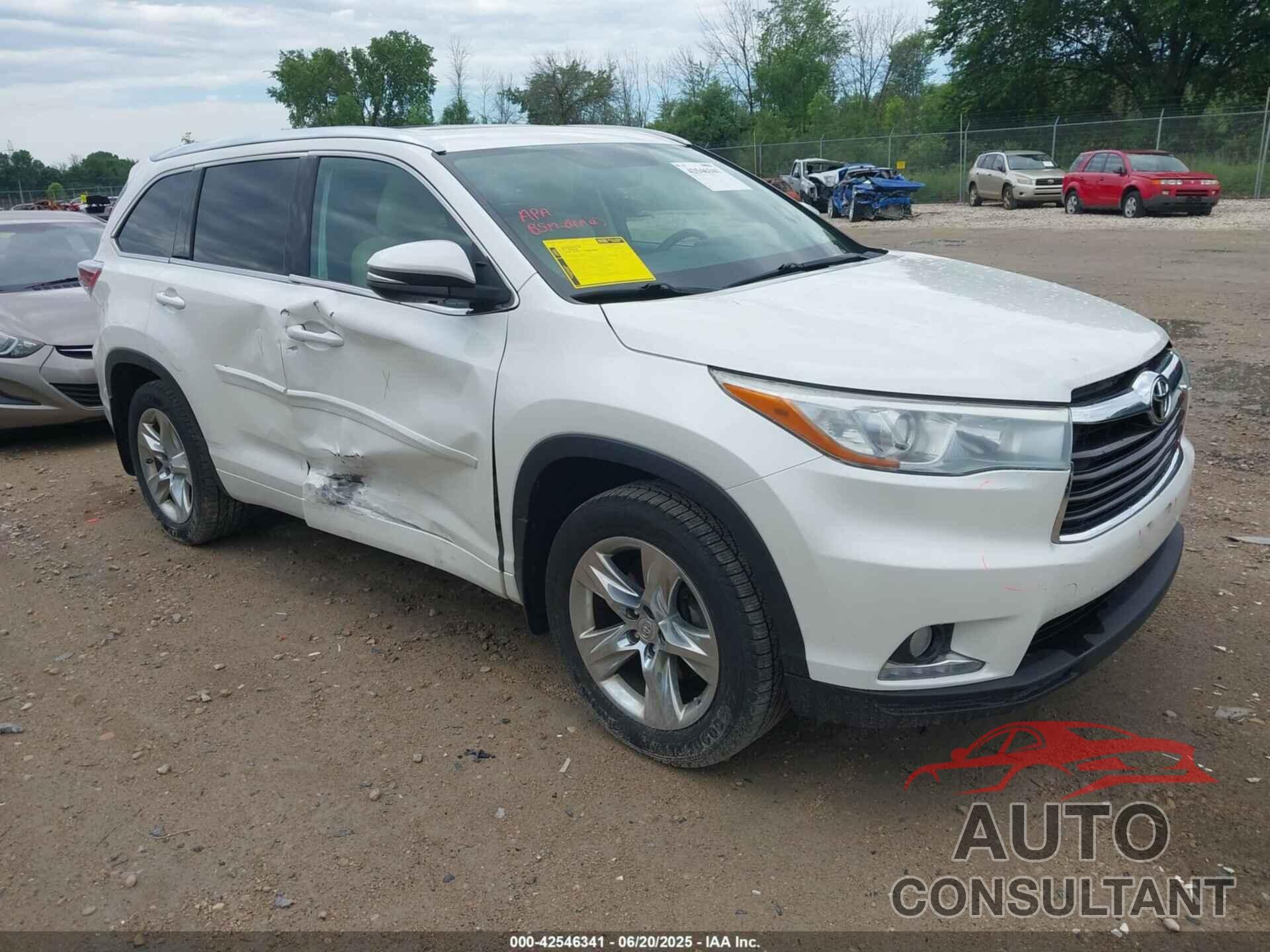 TOYOTA HIGHLANDER 2015 - 5TDDKRFH2FS073390