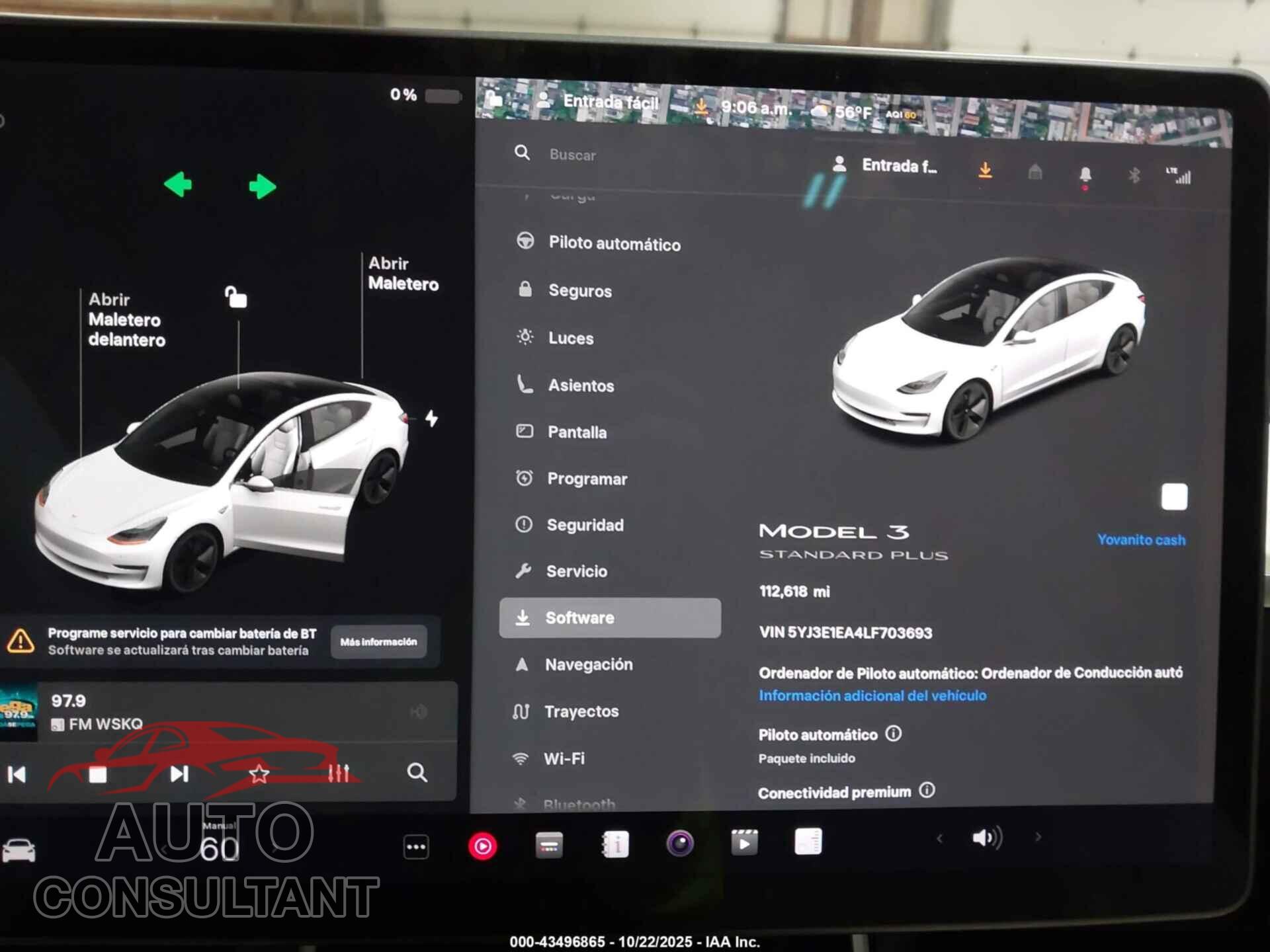 TESLA MODEL 3 2020 - 5YJ3E1EA4LF703693