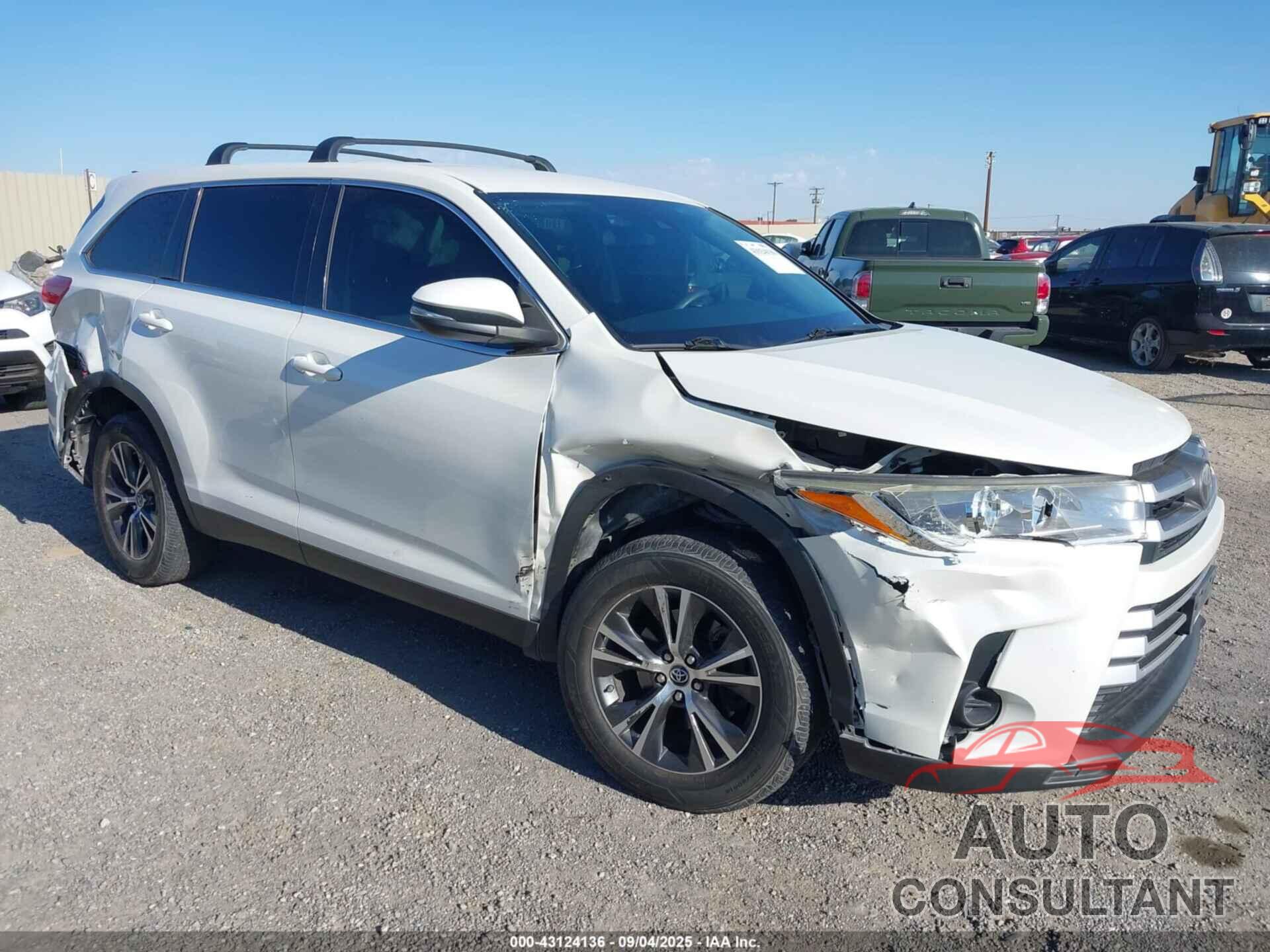 TOYOTA HIGHLANDER 2019 - 5TDZZRFHXKS298829