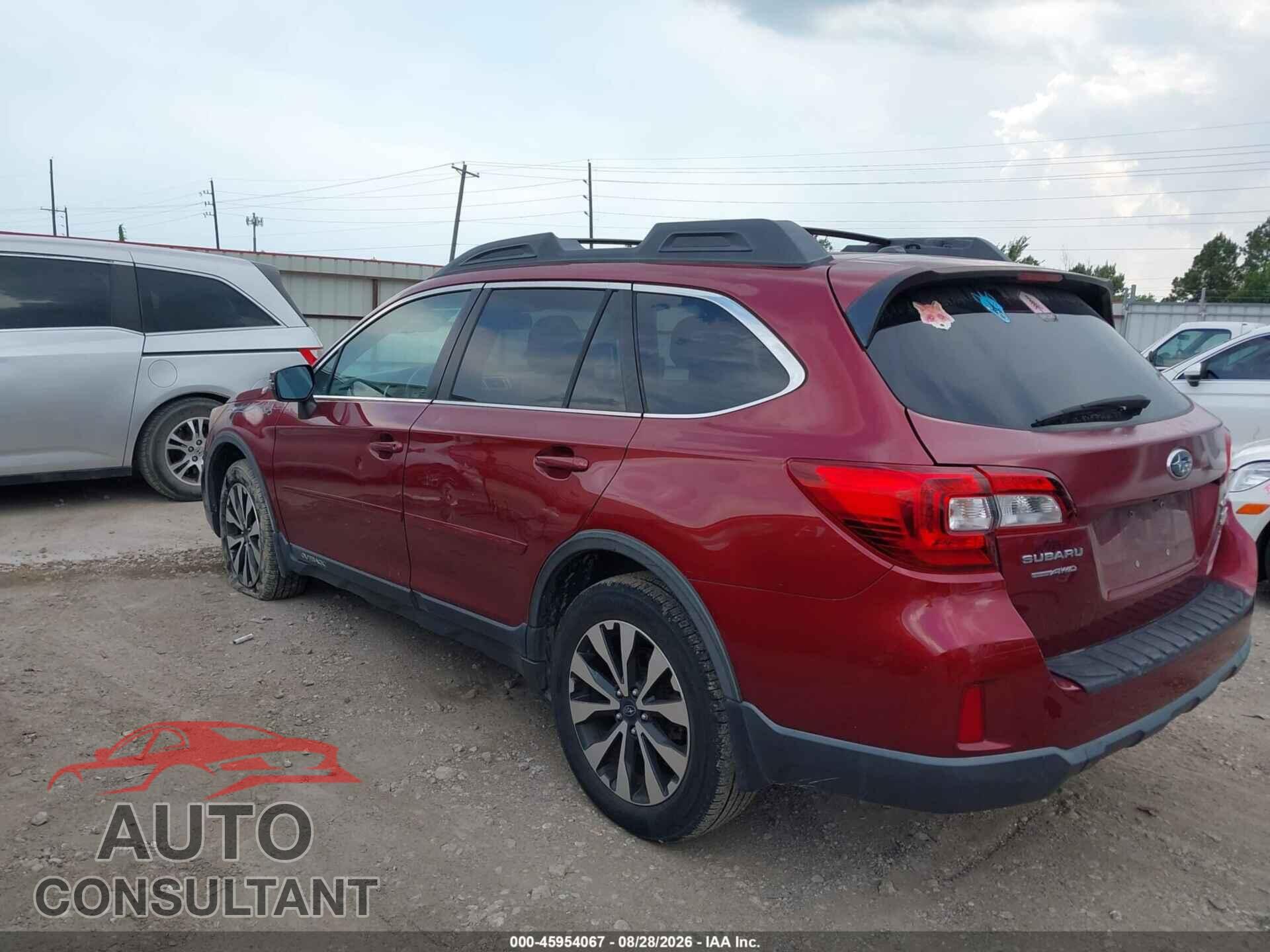 SUBARU OUTBACK 2015 - 4S4BSBLC6F3337229