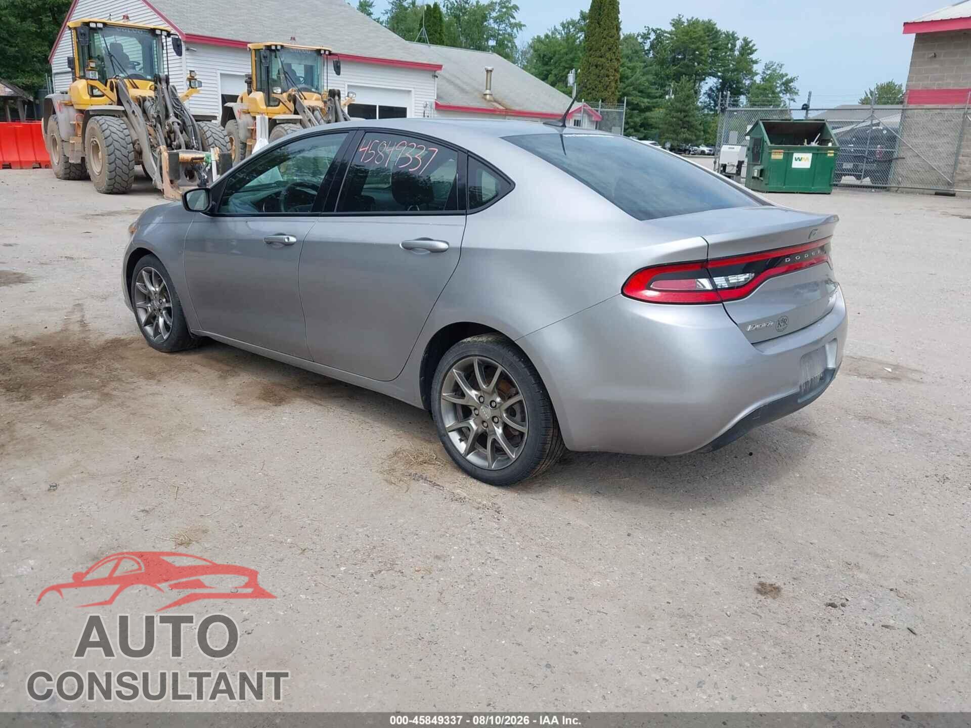 DODGE DART 2015 - 1C3CDFBB2FD141550