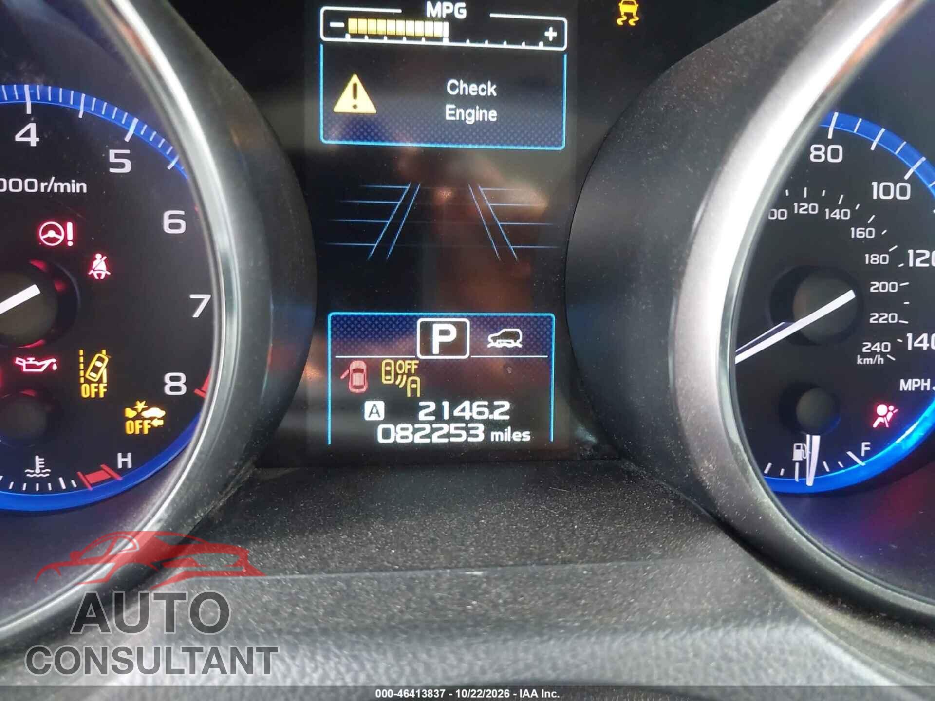 SUBARU OUTBACK 2018 - 4S4BSAFC5J3202984