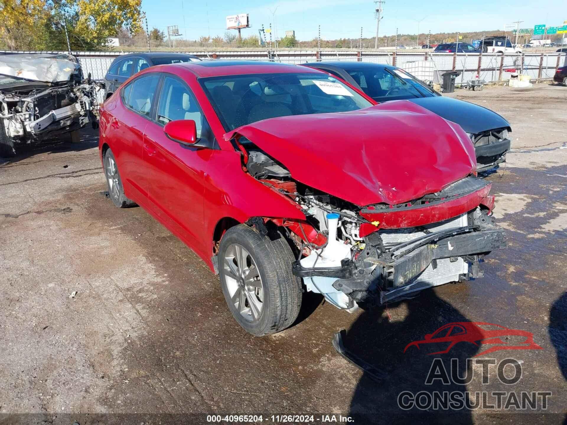 HYUNDAI ELANTRA 2018 - 5NPD84LF0JH389969