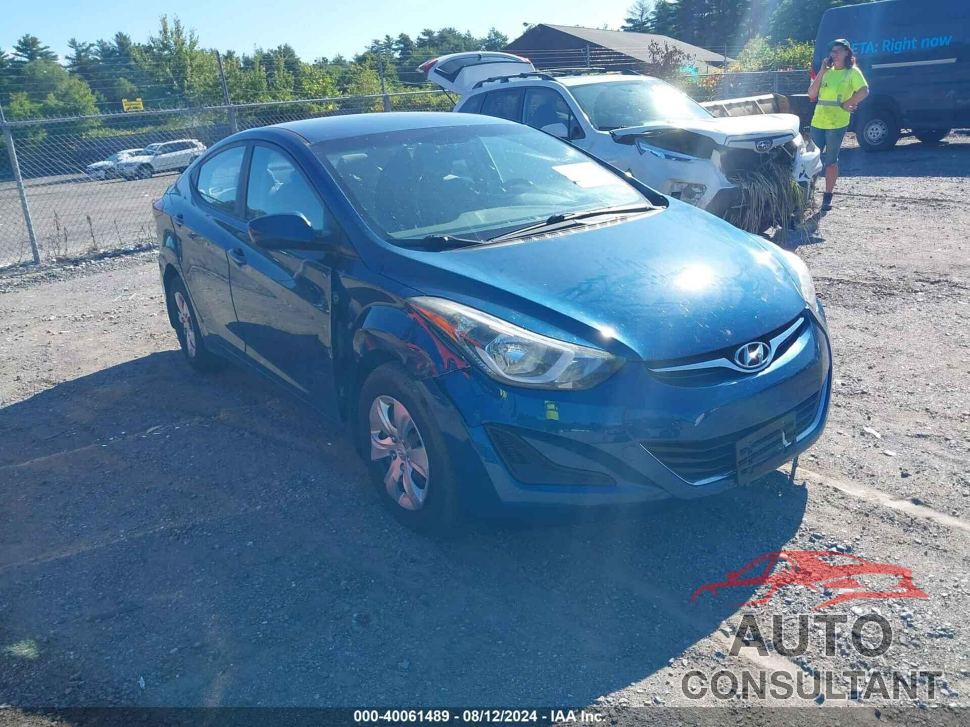 HYUNDAI ELANTRA 2016 - KMHDH4AE3GU525712