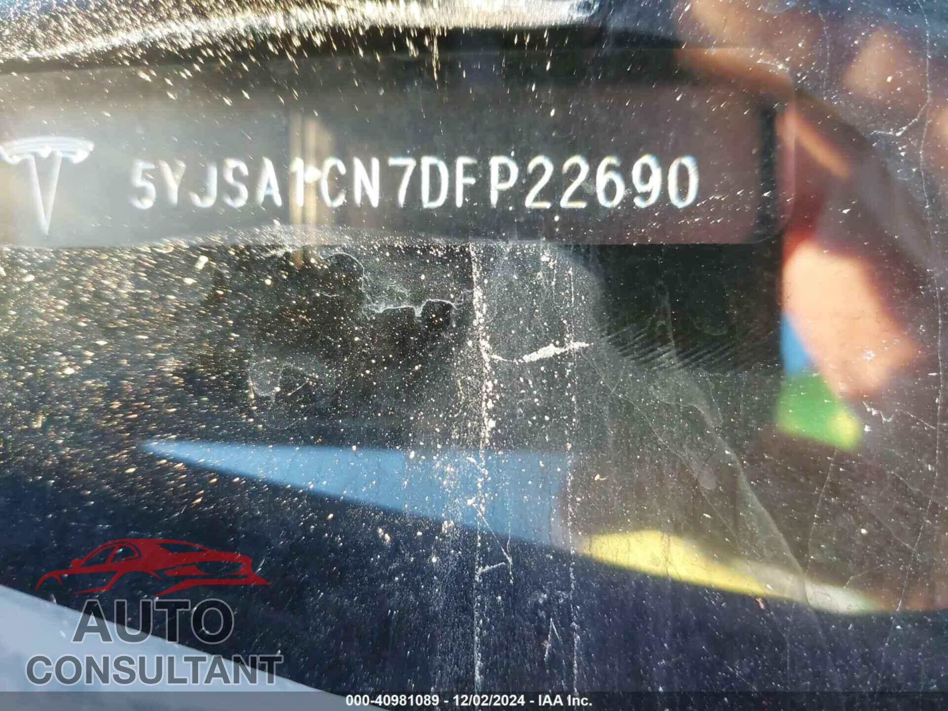 TESLA MODEL S 2013 - 5YJSA1CN7DFP22690