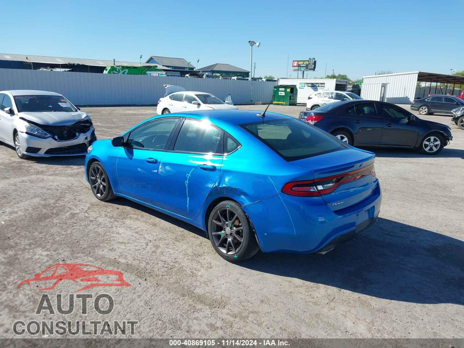DODGE DART 2016 - 1C3CDFBB6GD539460