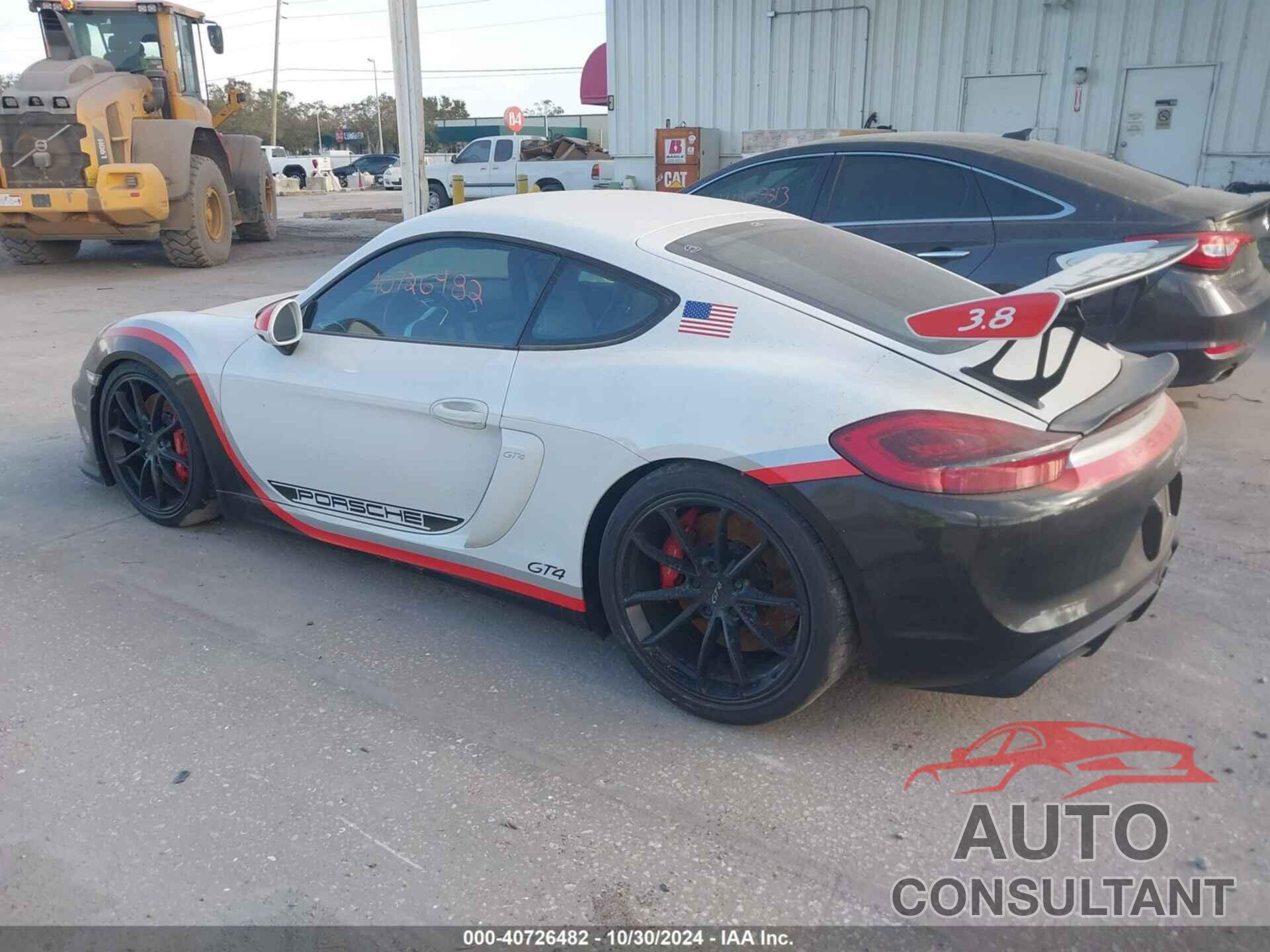 PORSCHE CAYMAN 2016 - WP0AC2A81GK192202