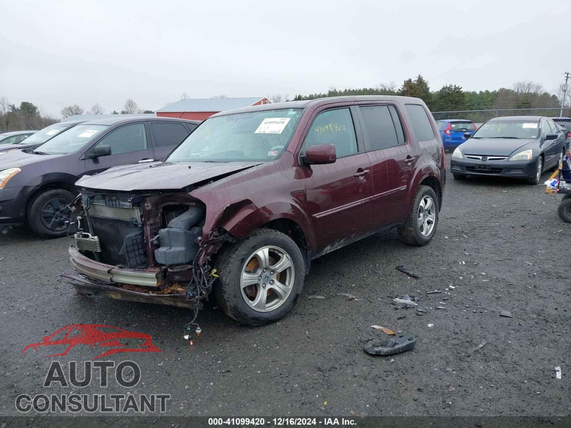 HONDA PILOT 2013 - 5FNYF4H57DB078209