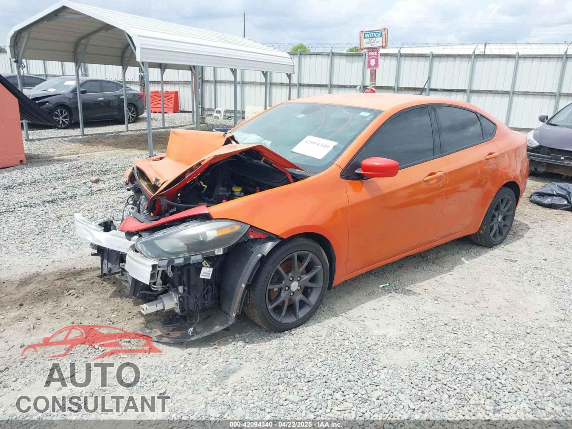 DODGE DART 2015 - 1C3CDFBB2FD403292