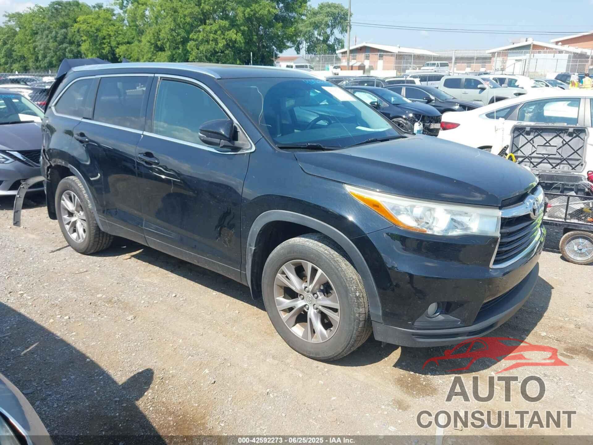 TOYOTA HIGHLANDER 2015 - 5TDJKRFH6FS164679