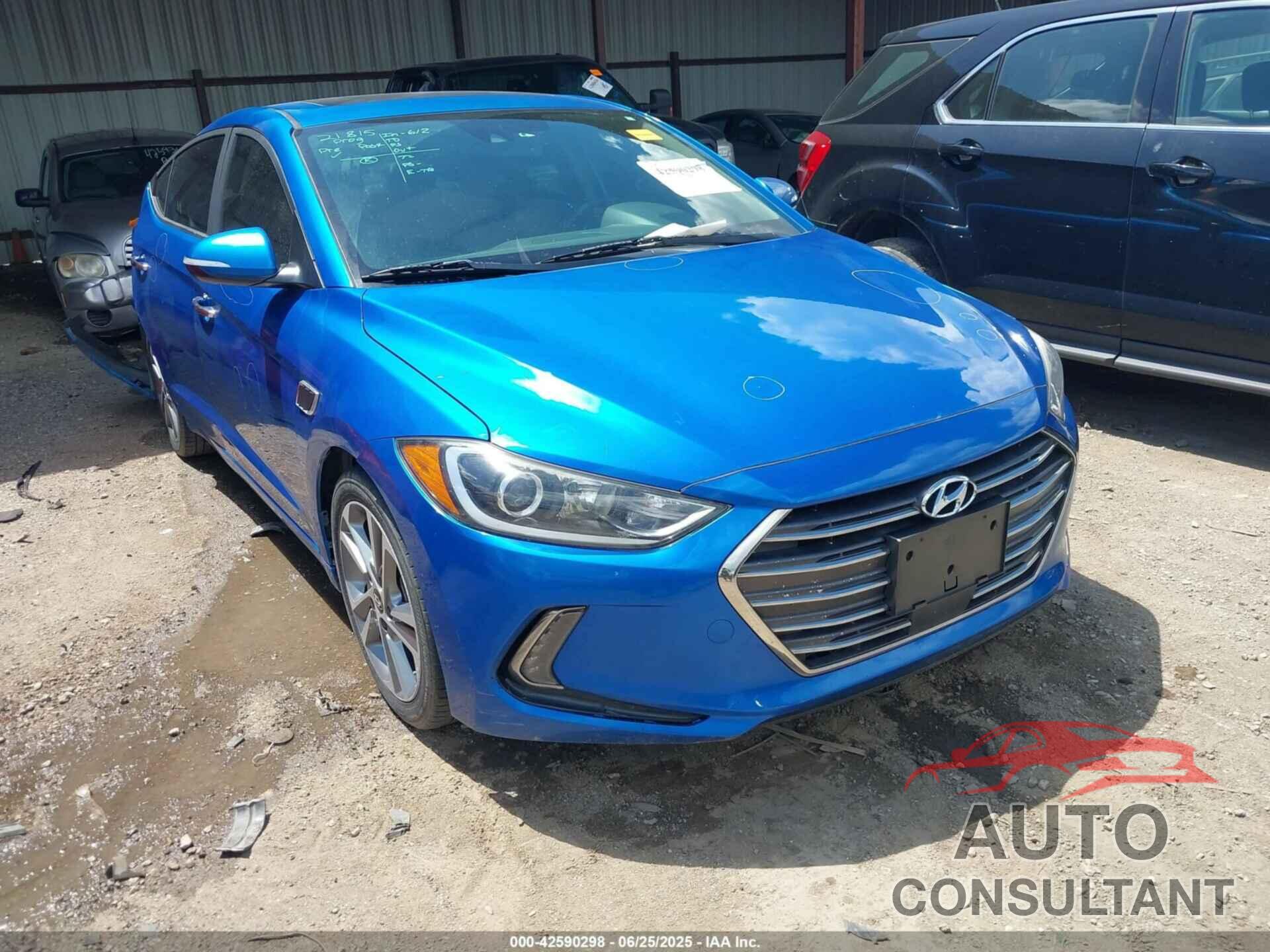 HYUNDAI ELANTRA 2017 - KMHD84LF3HU196307