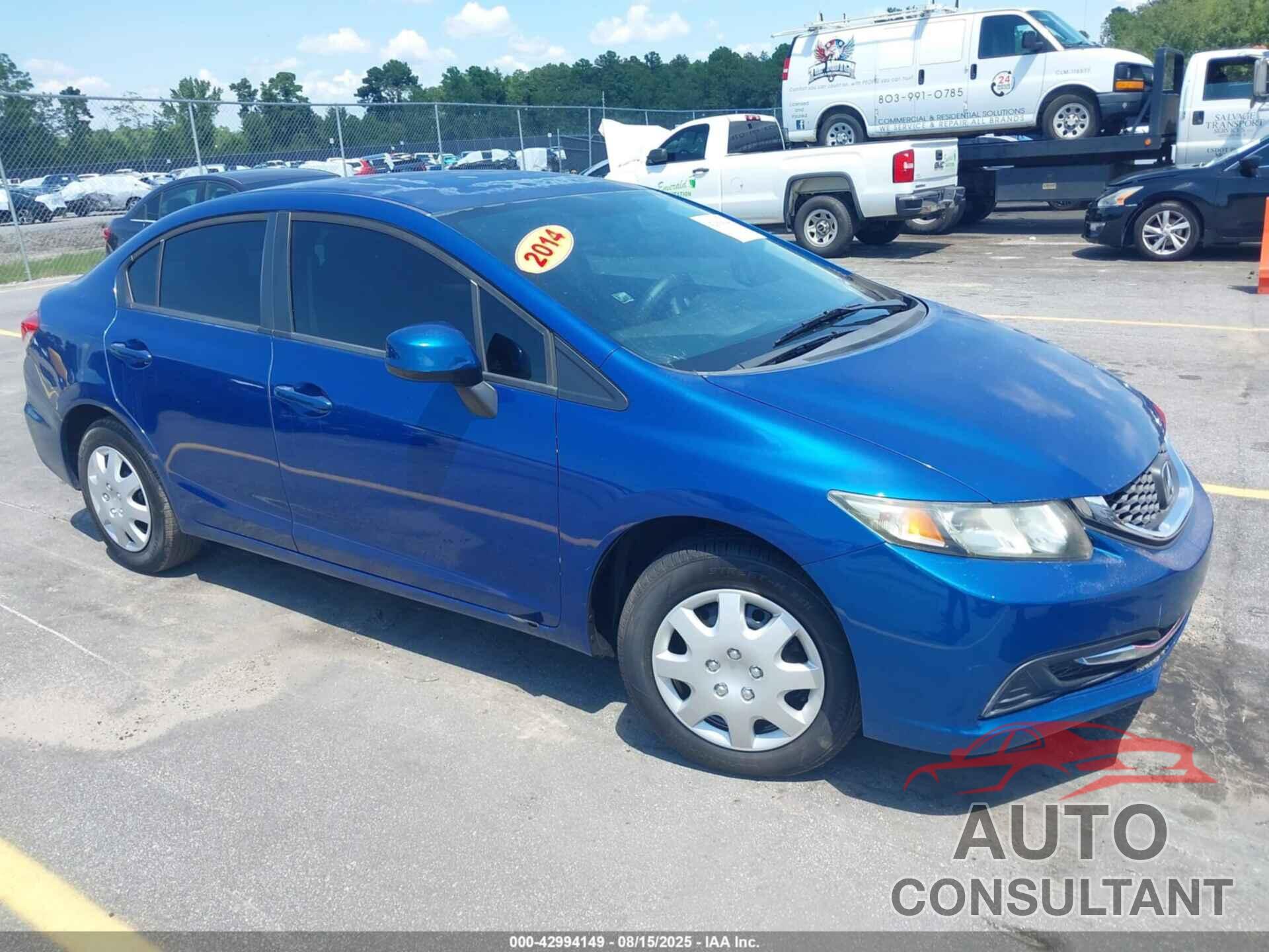 HONDA CIVIC 2013 - 19XFB2F59DE081709