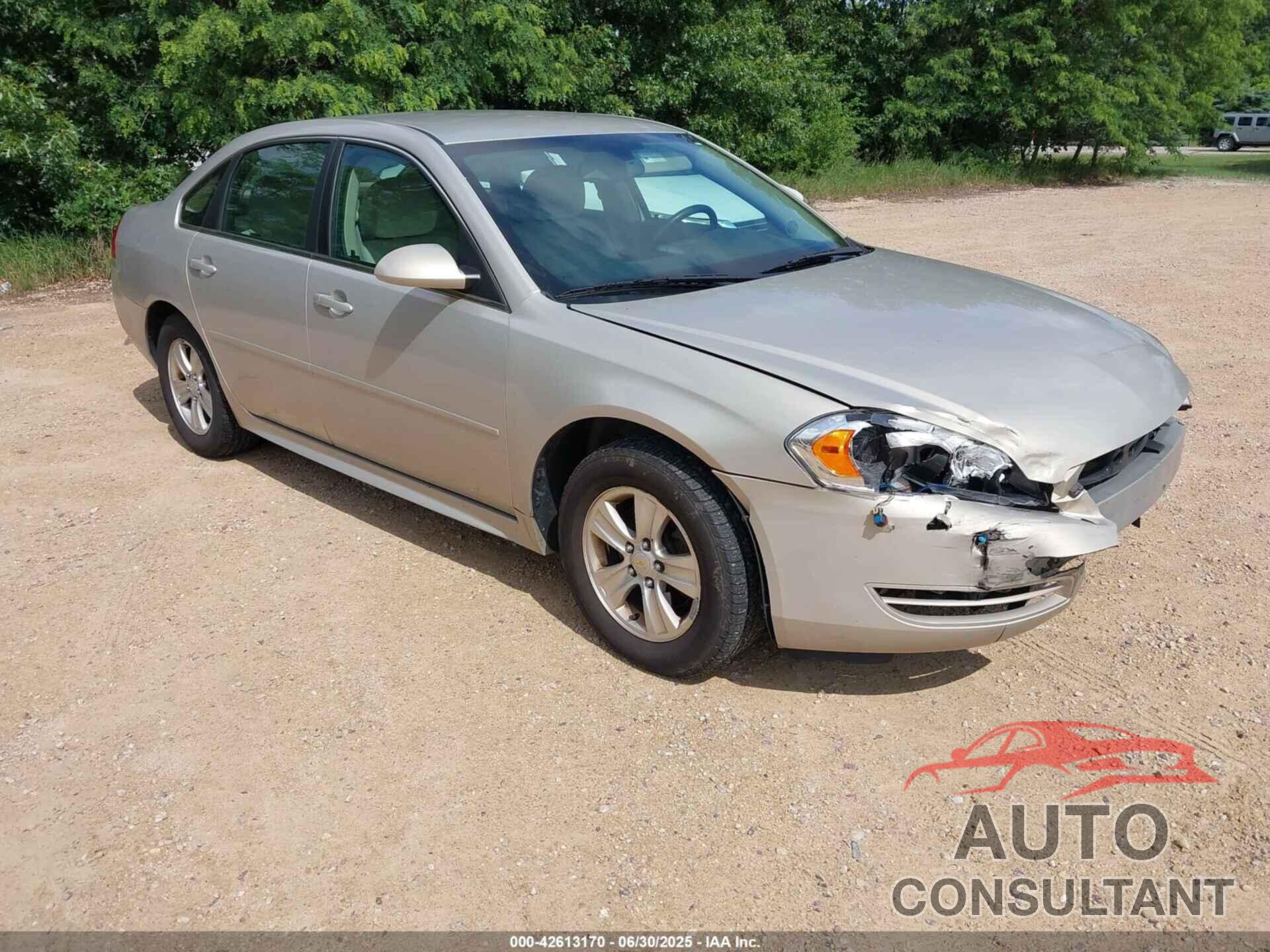 CHEVROLET IMPALA 2012 - 2G1WF5E36C1219541