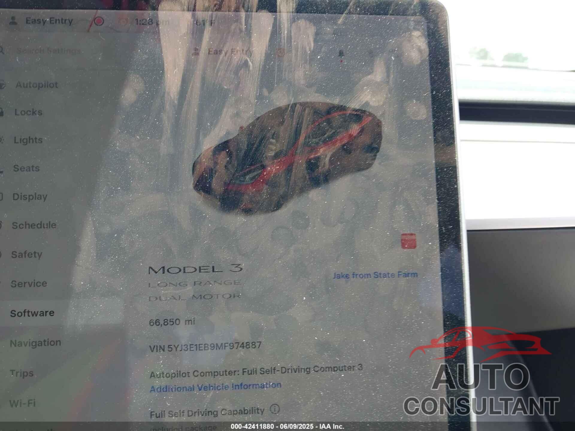 TESLA MODEL 3 2021 - 5YJ3E1EB9MF974887
