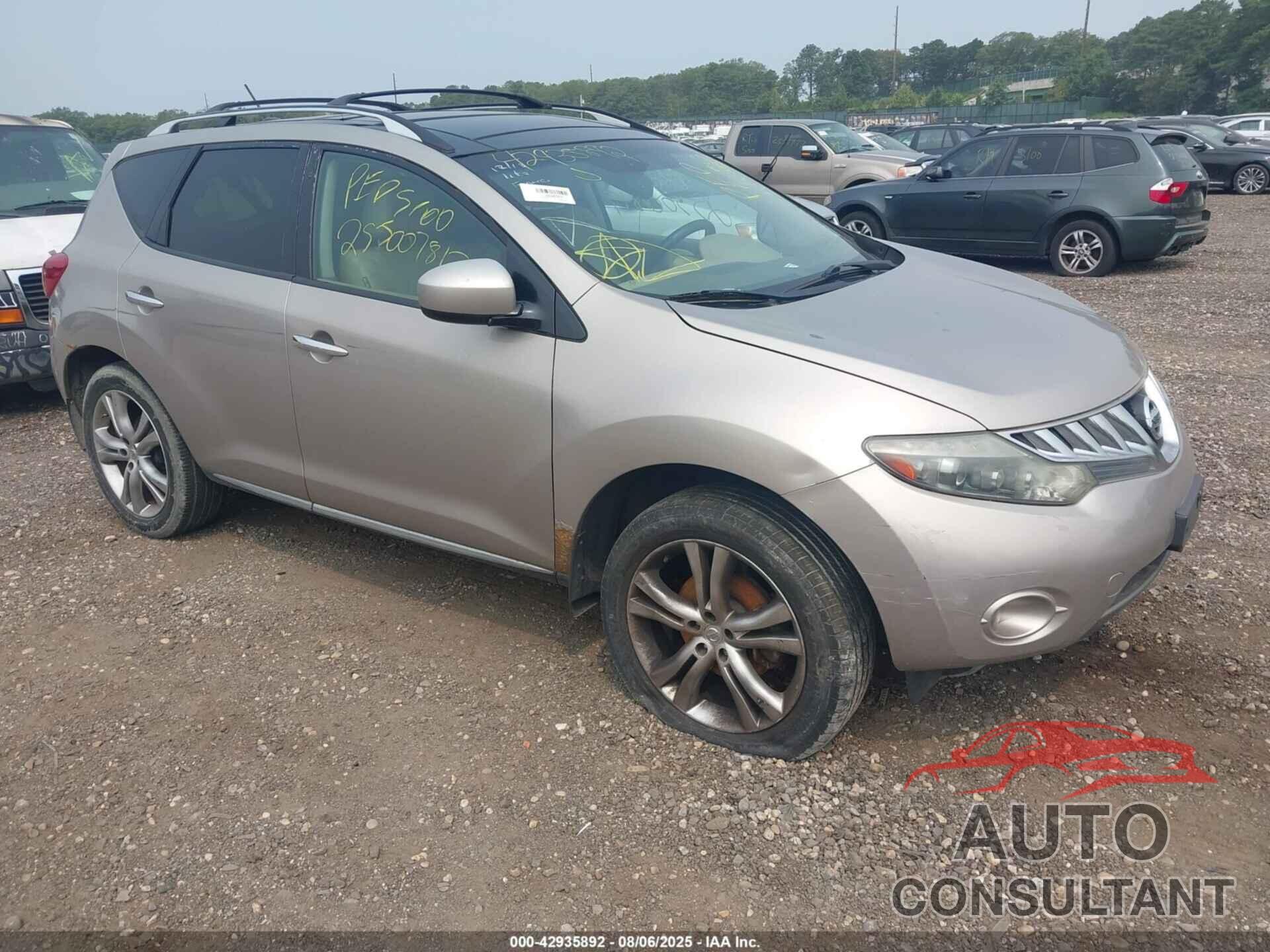 NISSAN MURANO 2010 - JN8AZ1MW5AW133466