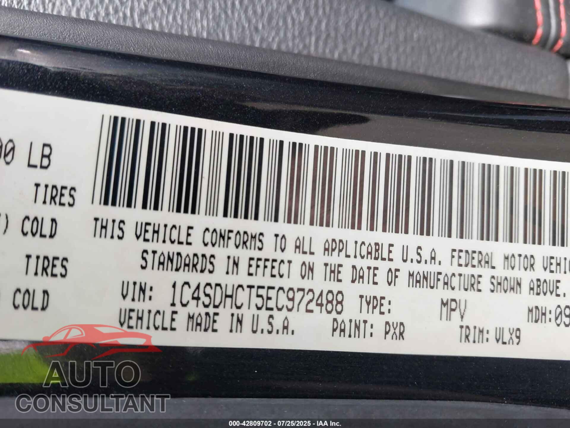 DODGE DURANGO 2014 - 1C4SDHCT5EC972488
