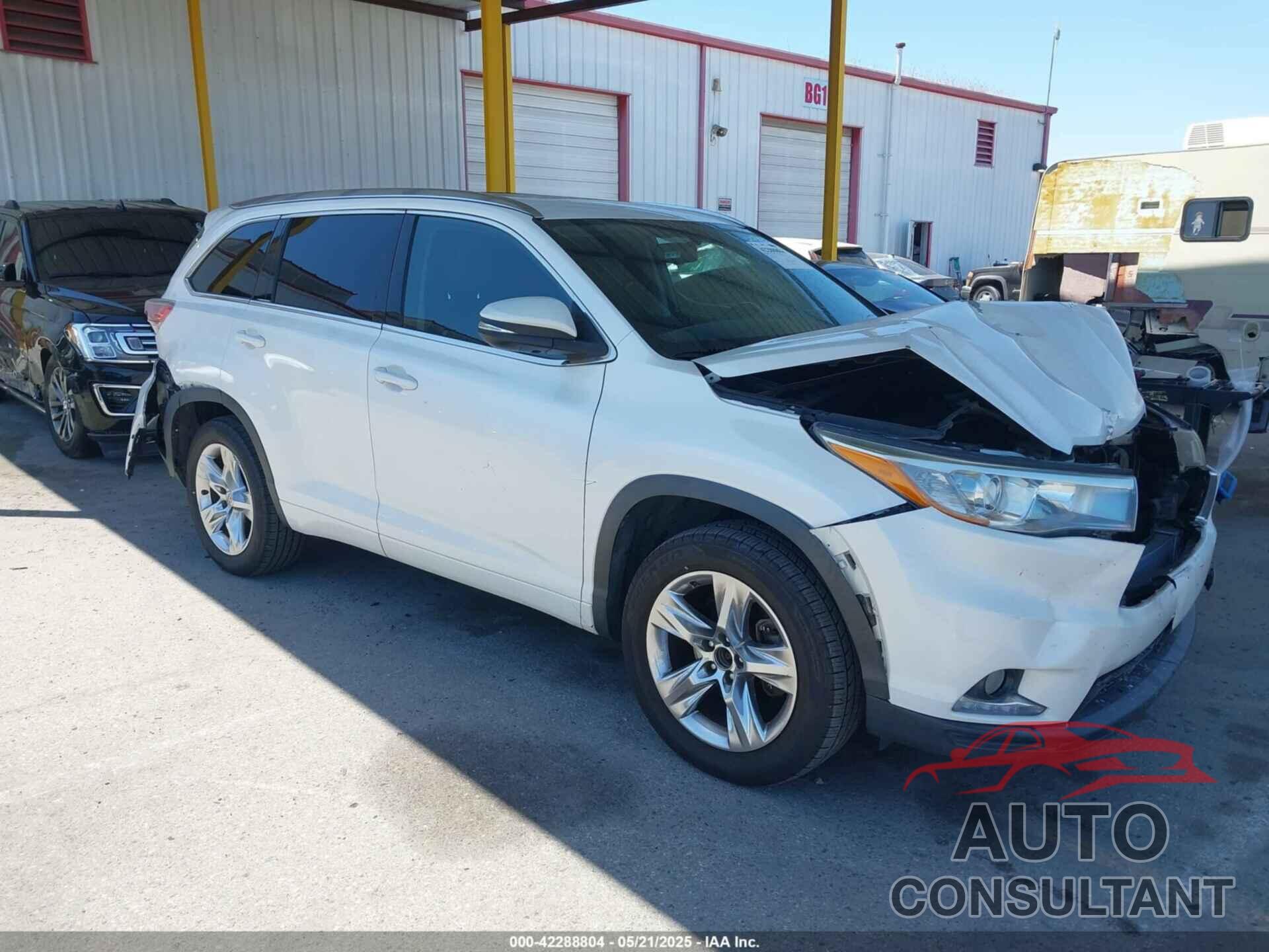 TOYOTA HIGHLANDER 2015 - 5TDYKRFH0FS046559