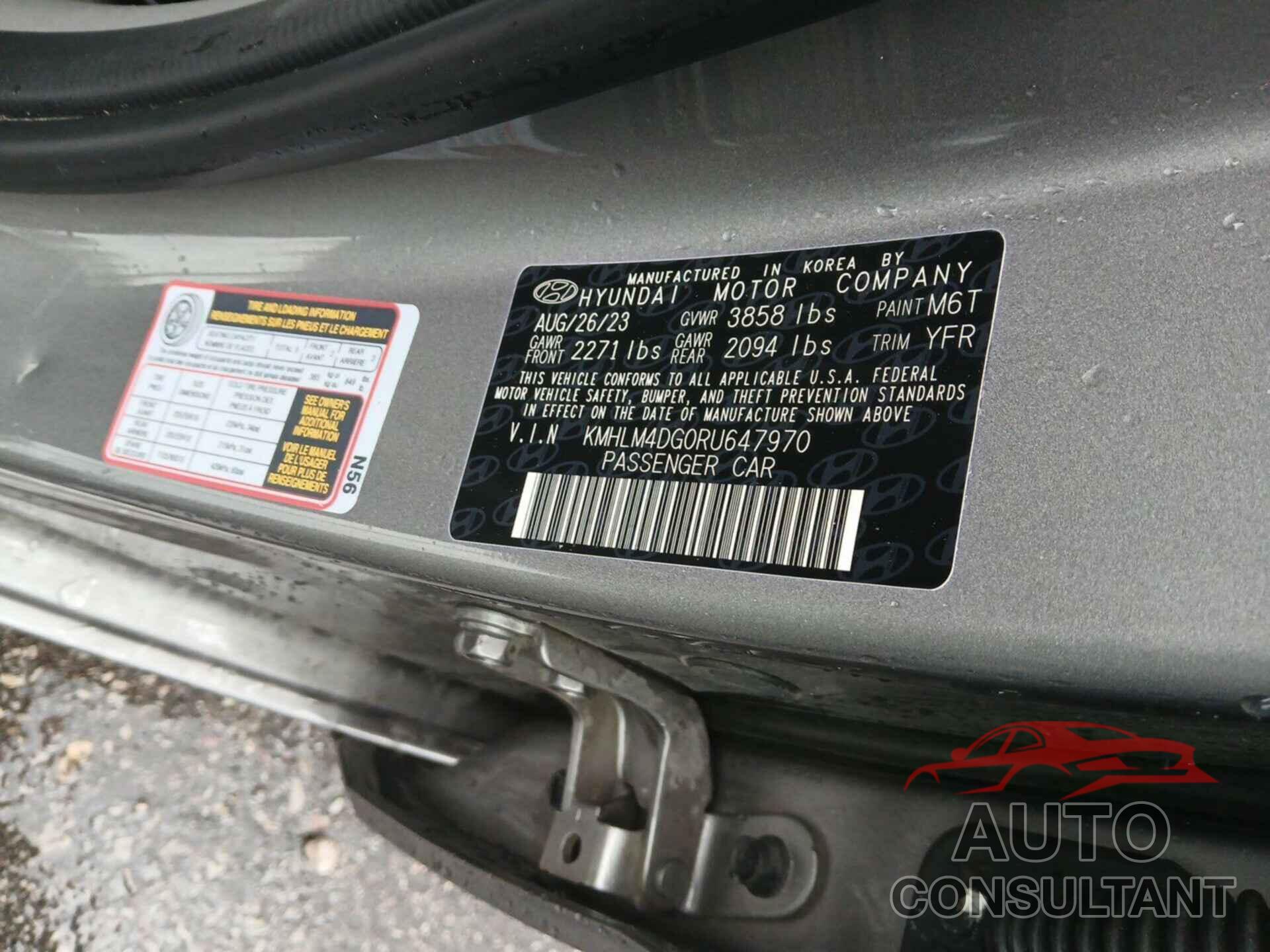 HYUNDAI ELANTRA 2024 - KMHLM4DG0RU647970