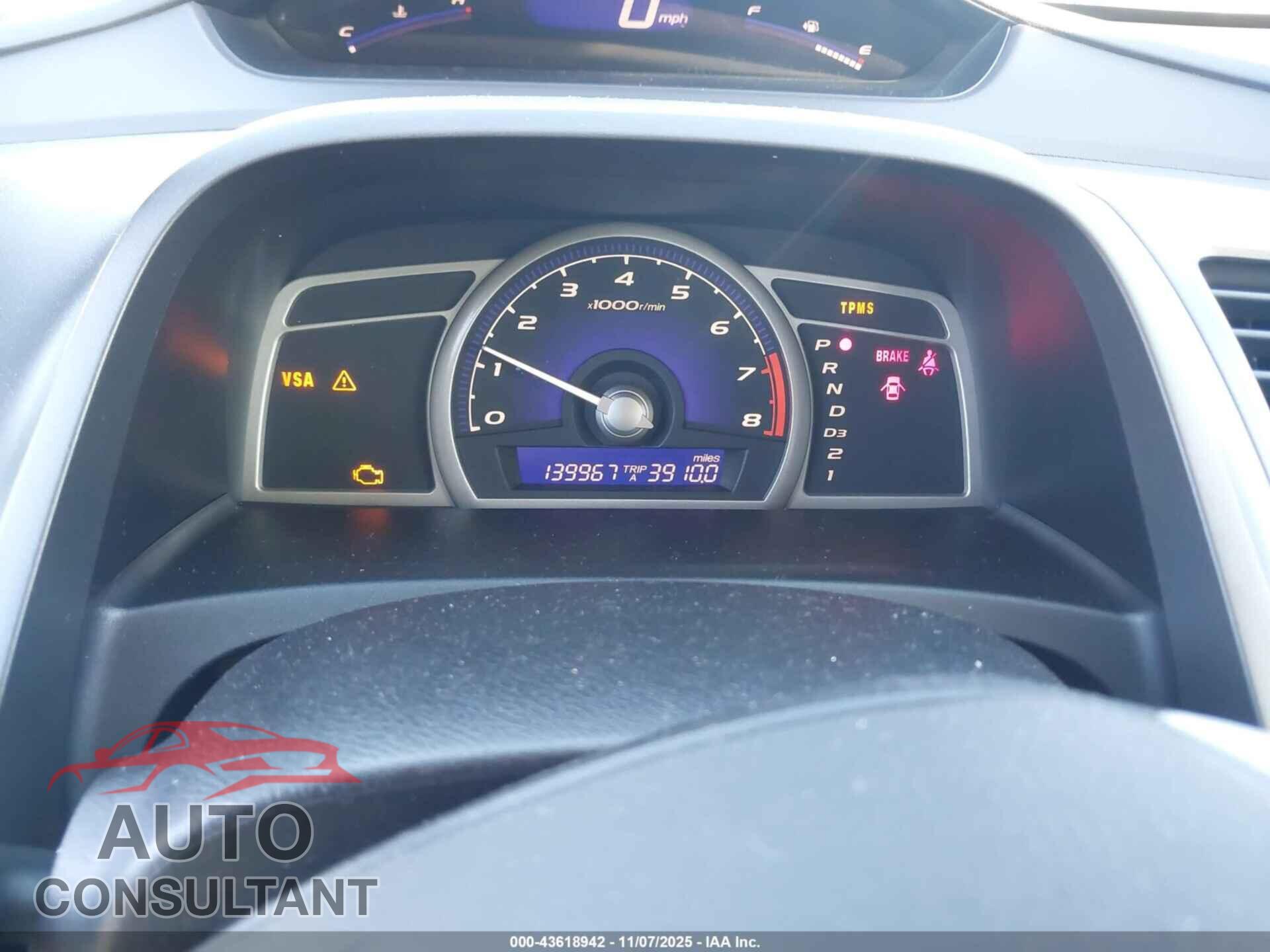 HONDA CIVIC 2010 - 19XFA1F9XAE019697