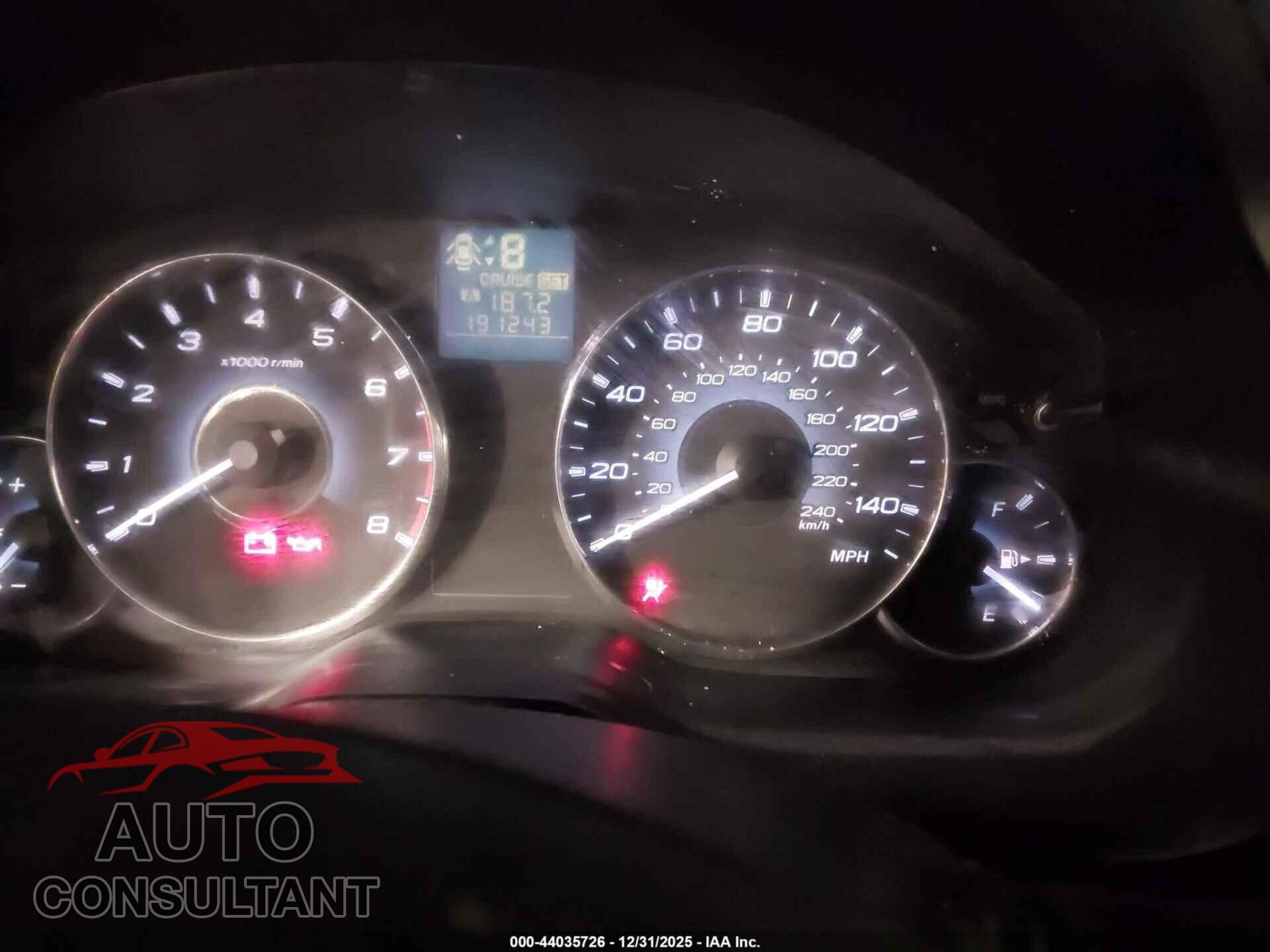 SUBARU OUTBACK 2012 - 4S4BRBLC6C3276357