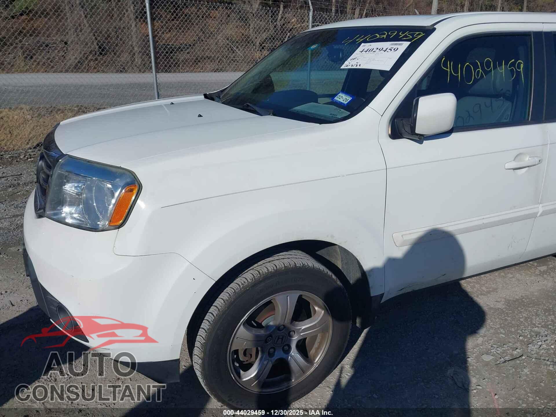 HONDA PILOT 2012 - 5FNYF3H55CB004537