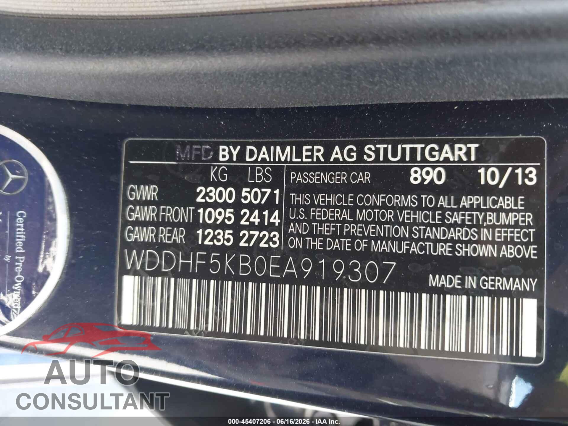 MERCEDES-BENZ E 350 2014 - WDDHF5KB0EA919307
