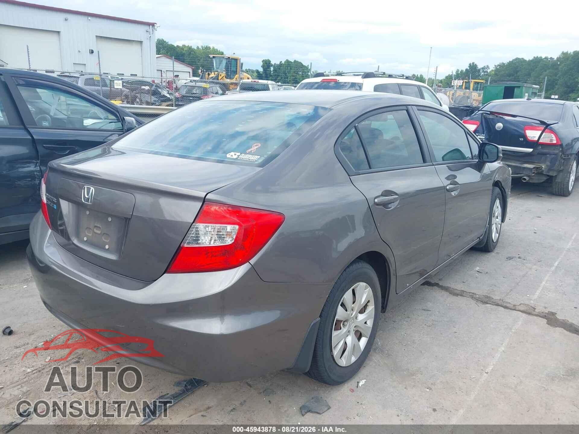 HONDA CIVIC 2012 - 19XFB2F54CE069000