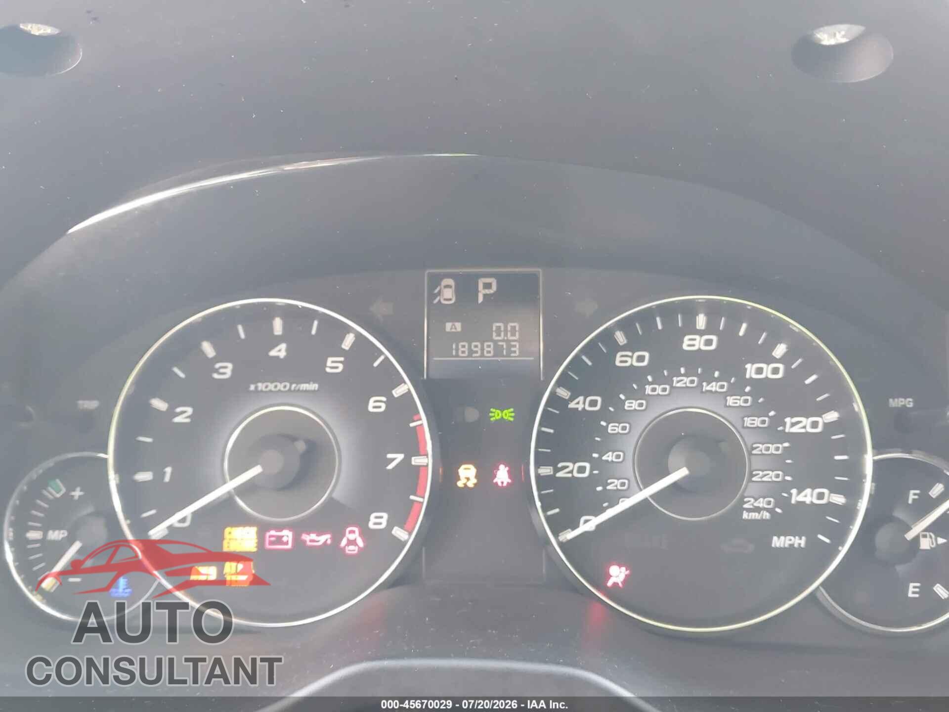SUBARU OUTBACK 2010 - 4S4BRCCC2A3350456