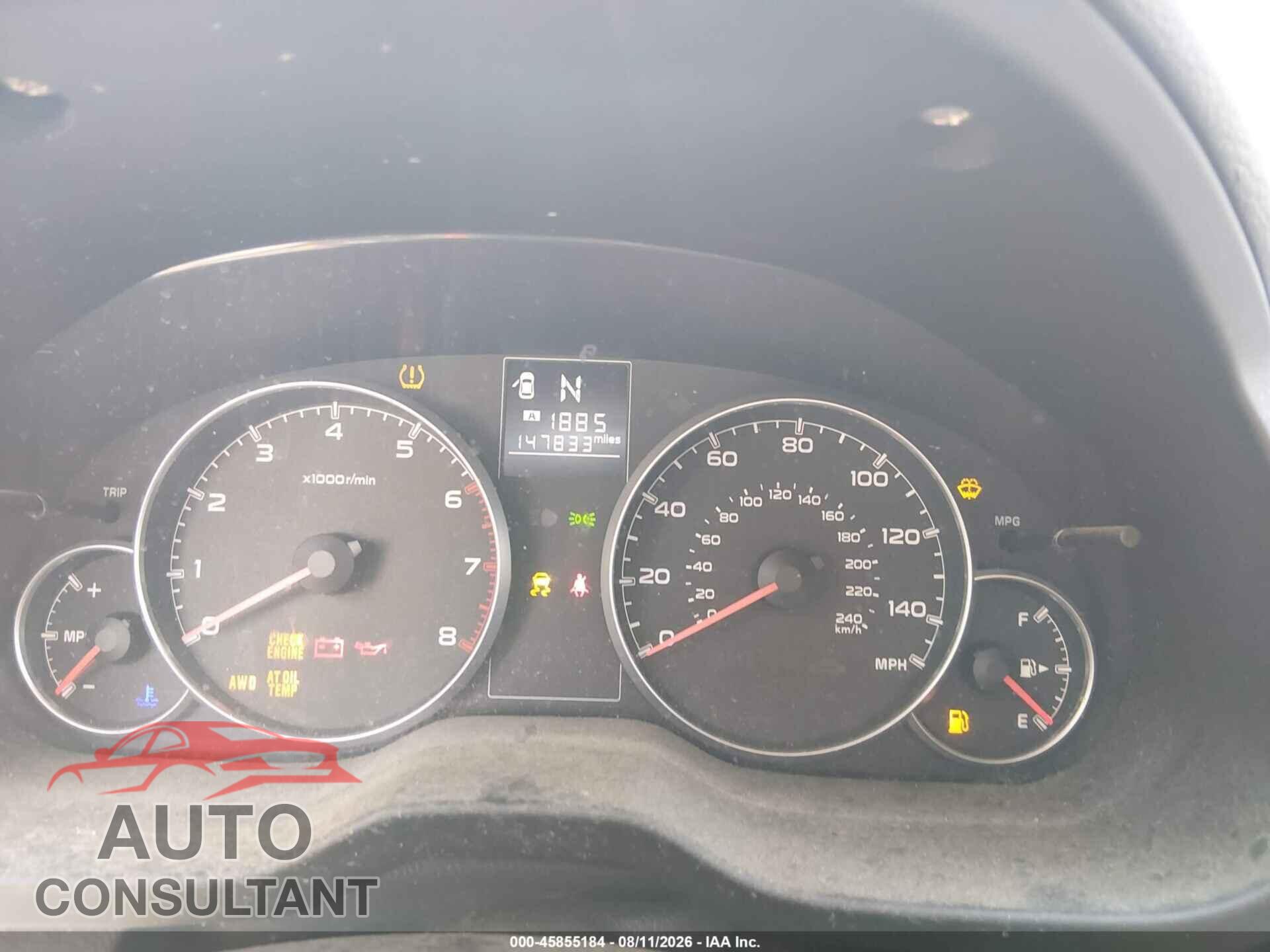 SUBARU OUTBACK 2013 - 4S4BRBCC5D3304263