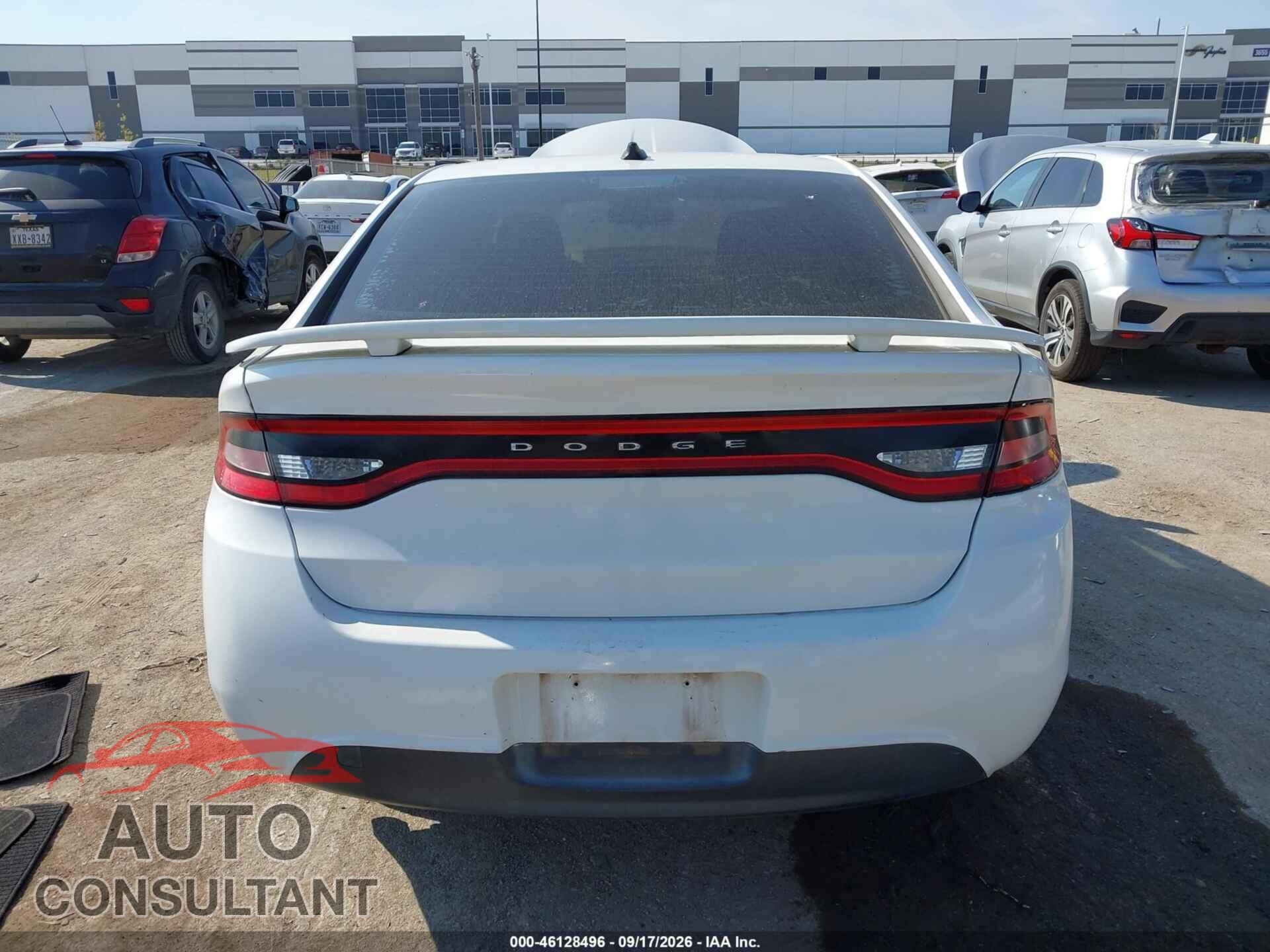 DODGE DART 2016 - 1C3CDFBBXGD689751