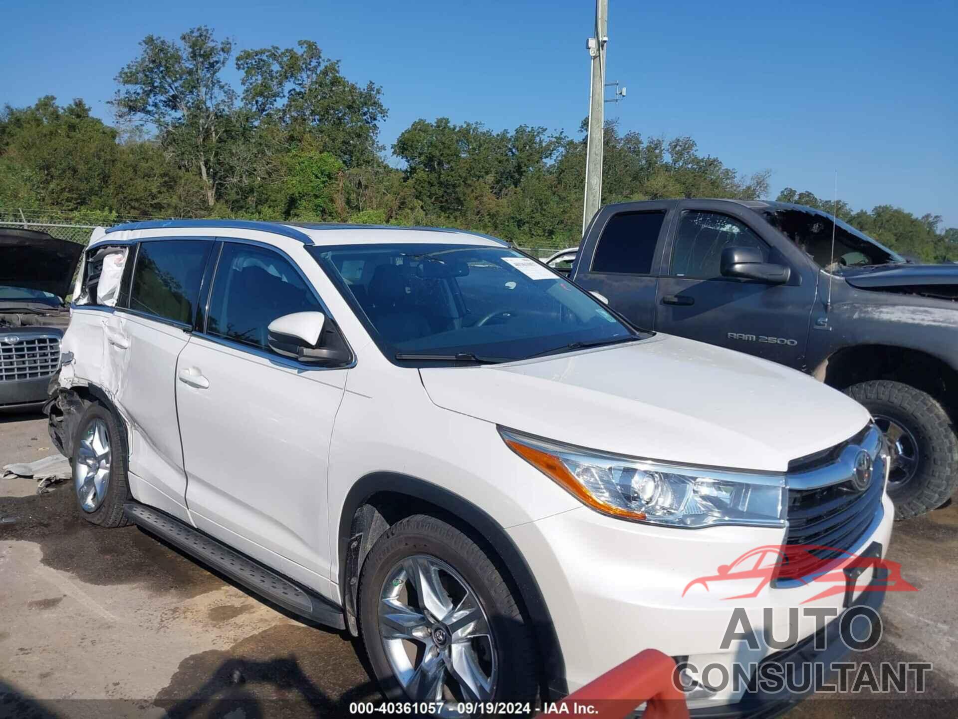 TOYOTA HIGHLANDER 2016 - 5TDYKRFH3GS160086