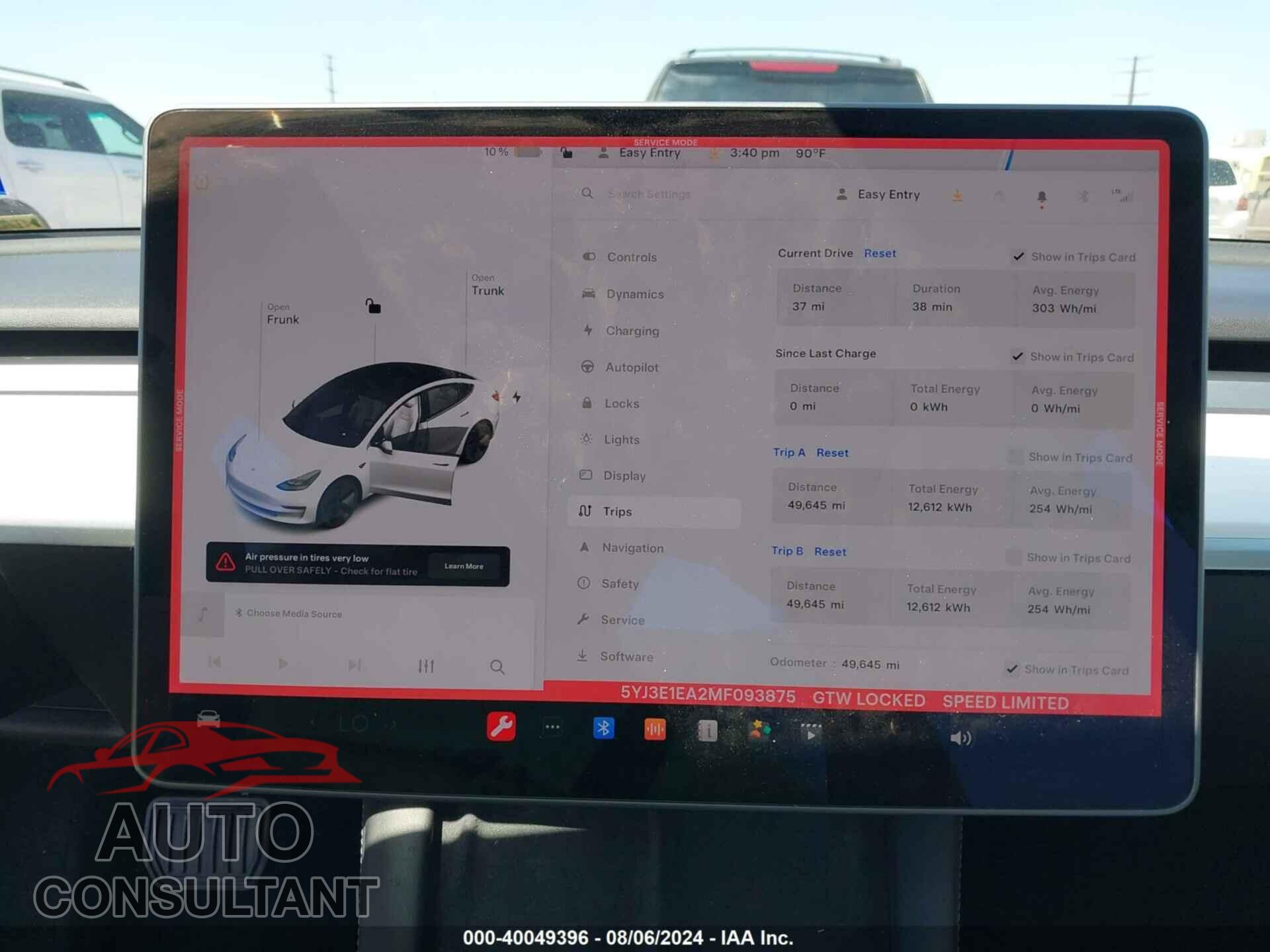 TESLA MODEL 3 2021 - 5YJ3E1EA2MF093875
