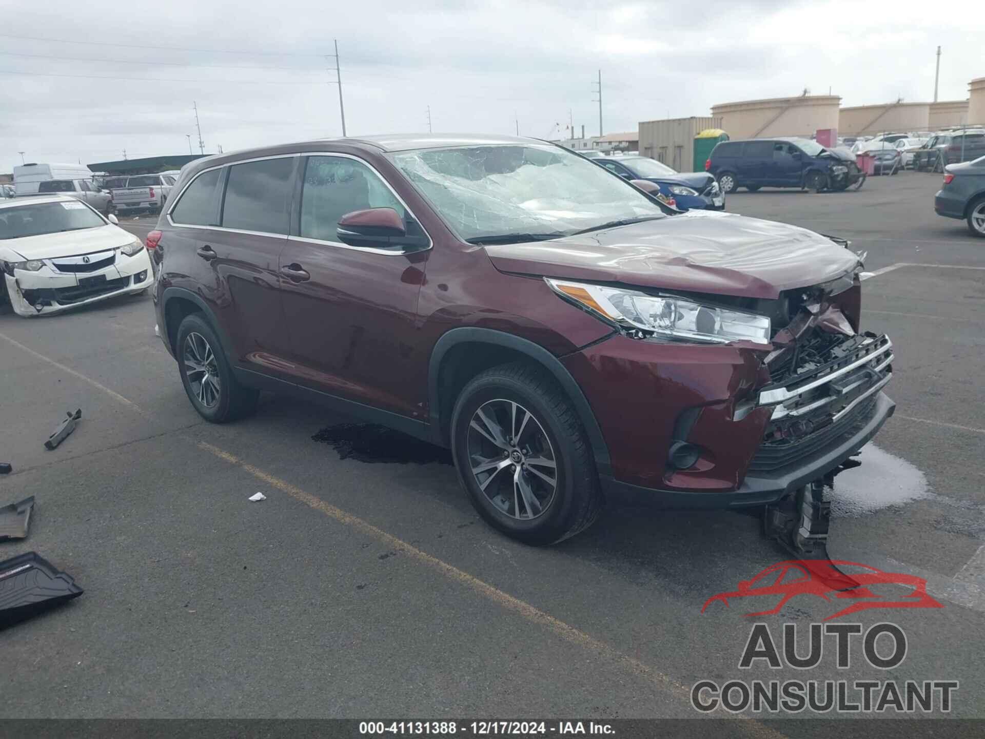 TOYOTA HIGHLANDER 2019 - 5TDZZRFH0KS317629