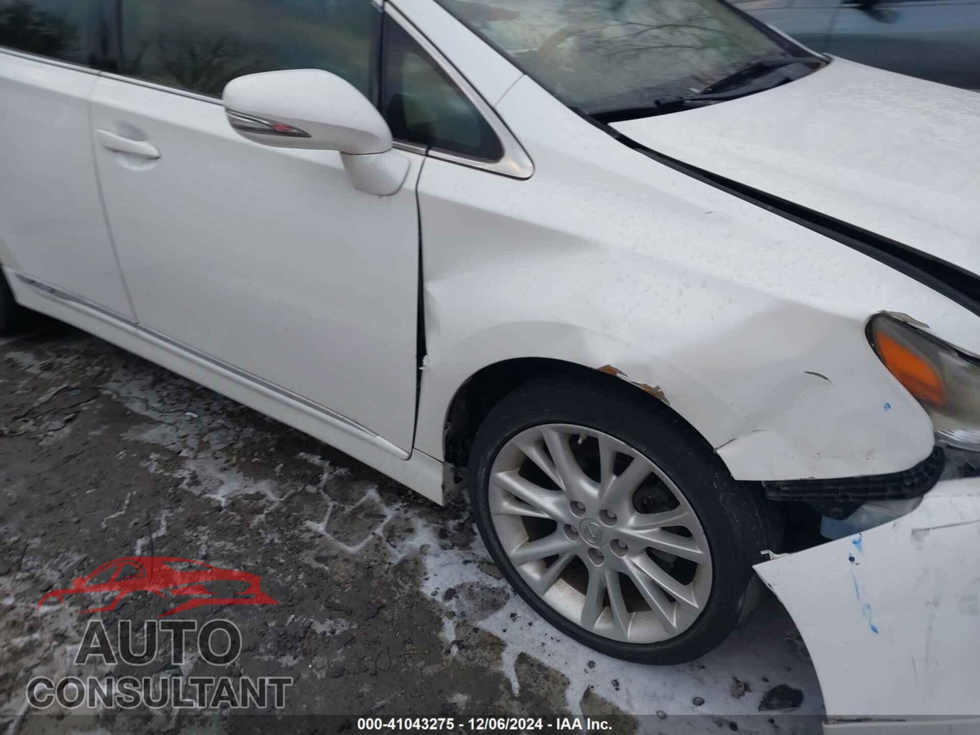 LEXUS HS 250H 2010 - JTHBB1BA9A2027569
