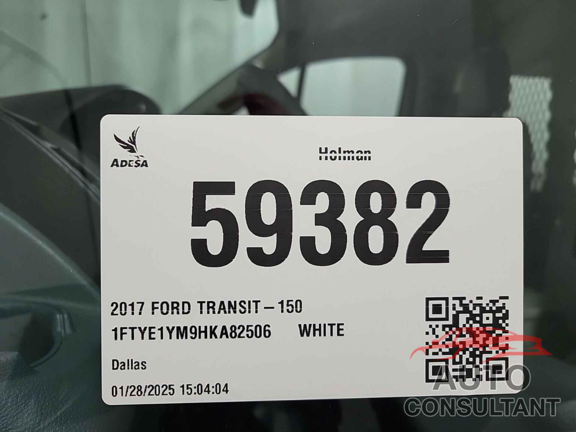 FORD TRANSIT-150 2017 - 1FTYE1YM9HKA82506