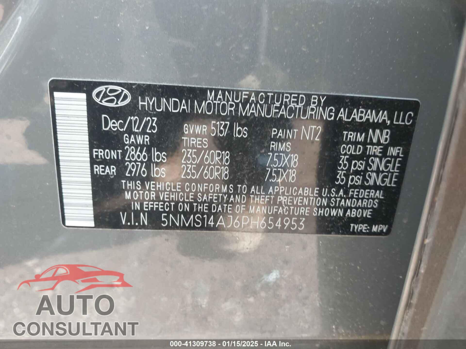 HYUNDAI SANTA FE 2023 - 5NMS14AJ6PH654953
