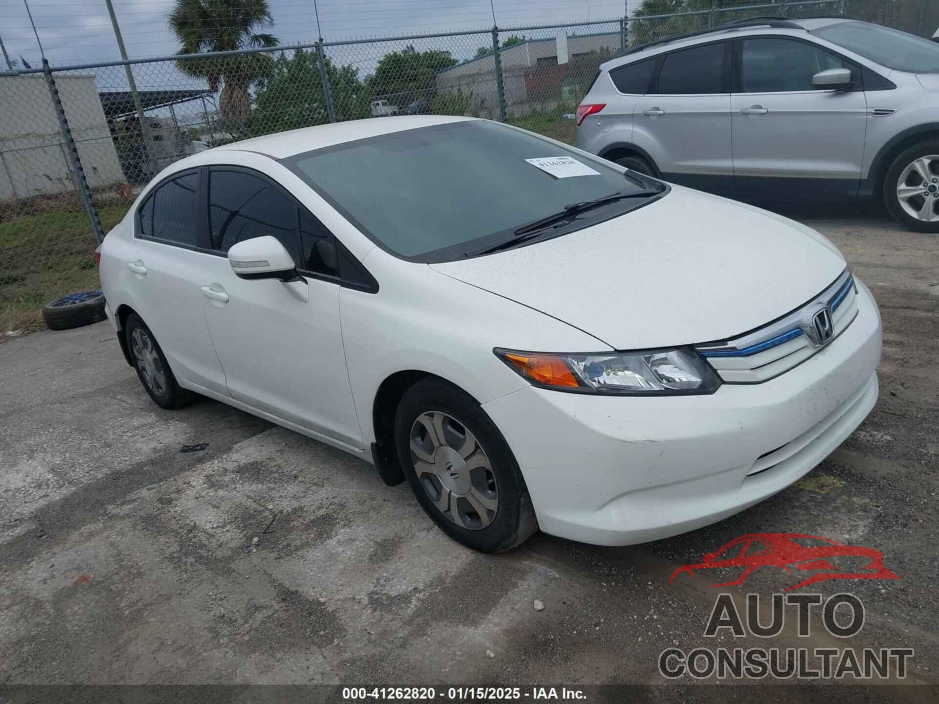 HONDA CIVIC HYBRID 2012 - JHMFB4F28CS001568