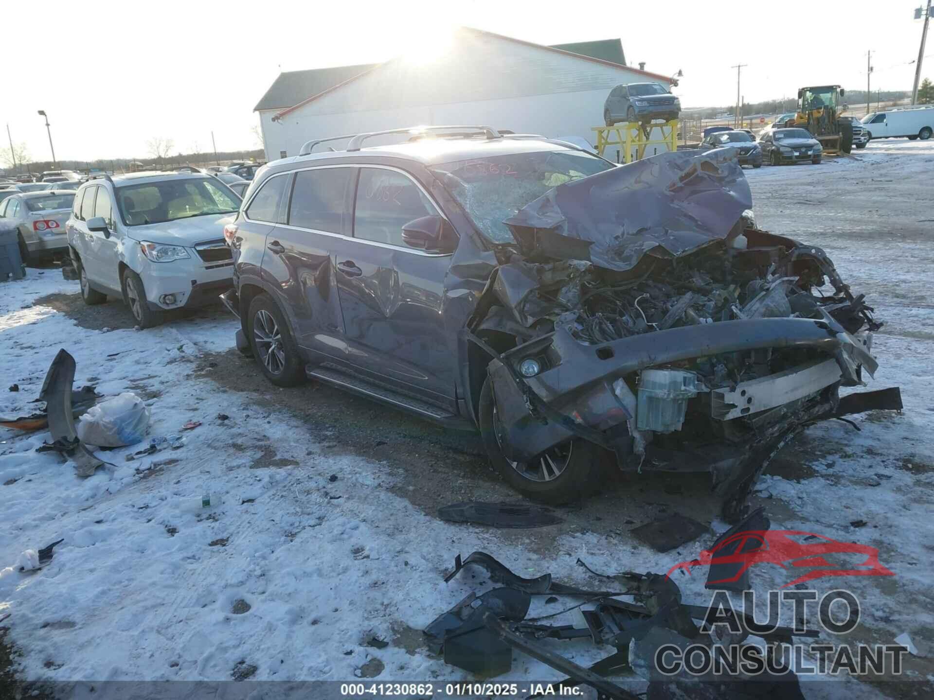 TOYOTA HIGHLANDER 2016 - 5TDJKRFH0GS310799