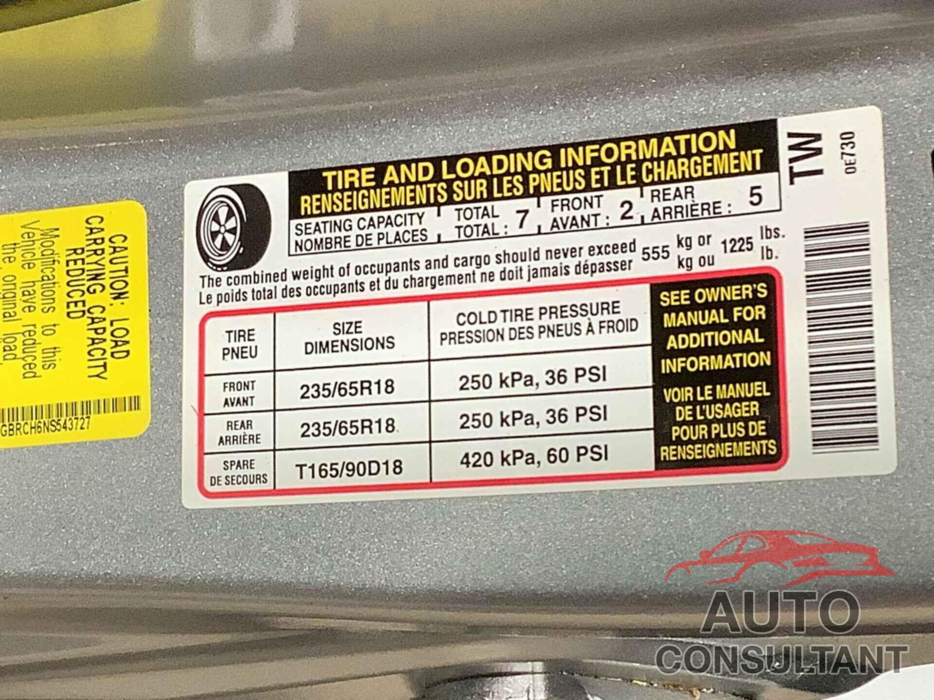 TOYOTA HIGHLANDER 2022 - 5TDGBRCH6NS543727