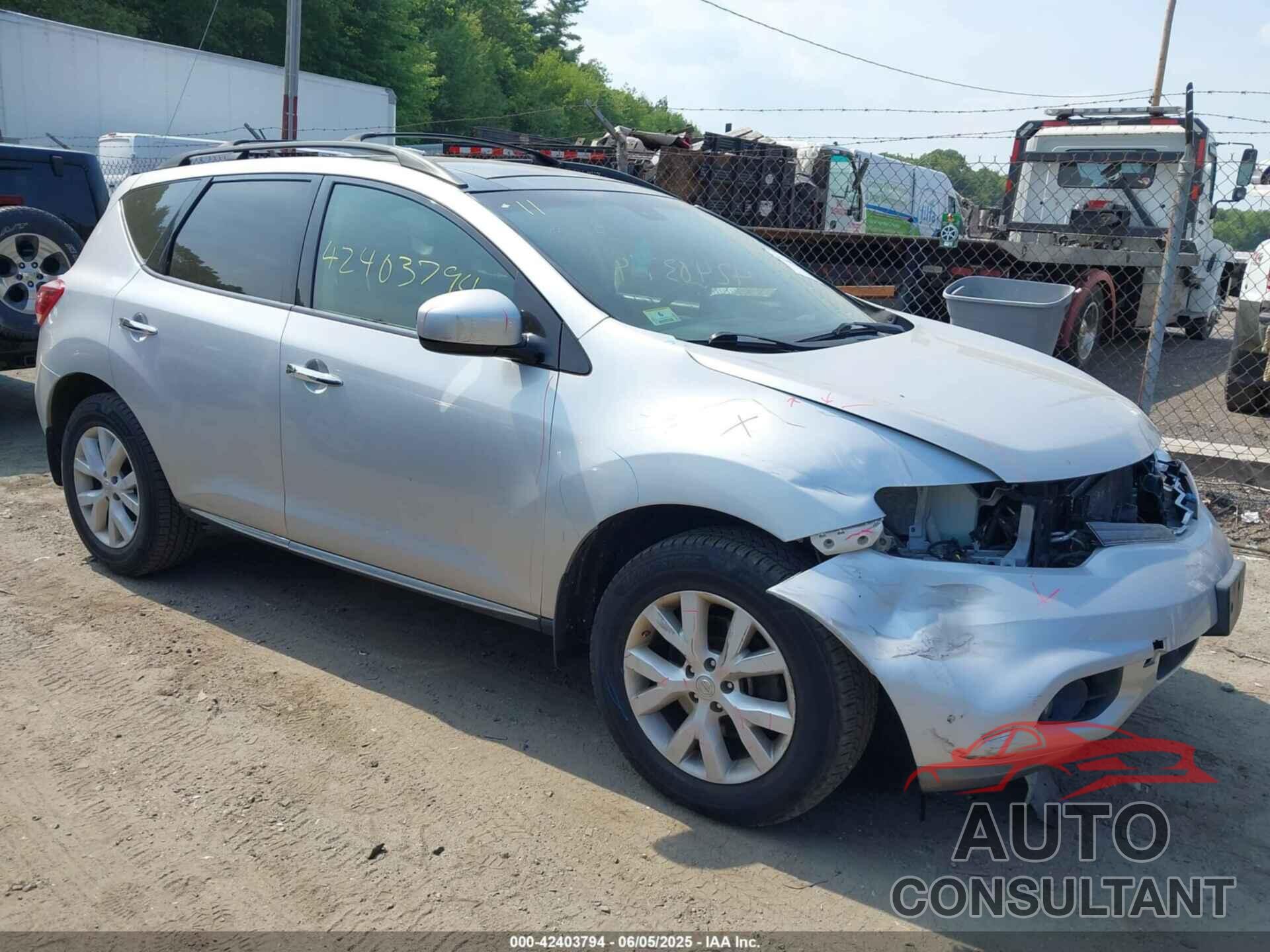 NISSAN MURANO 2012 - JN8AZ1MWXCW226258