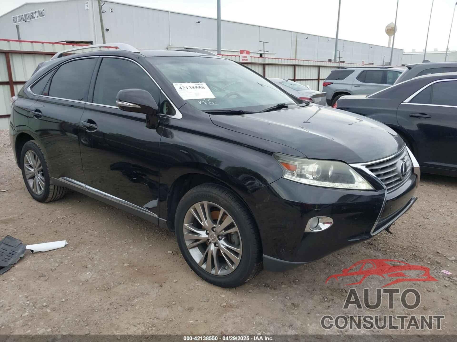 LEXUS RX 350 2013 - JTJZK1BA9D2006531